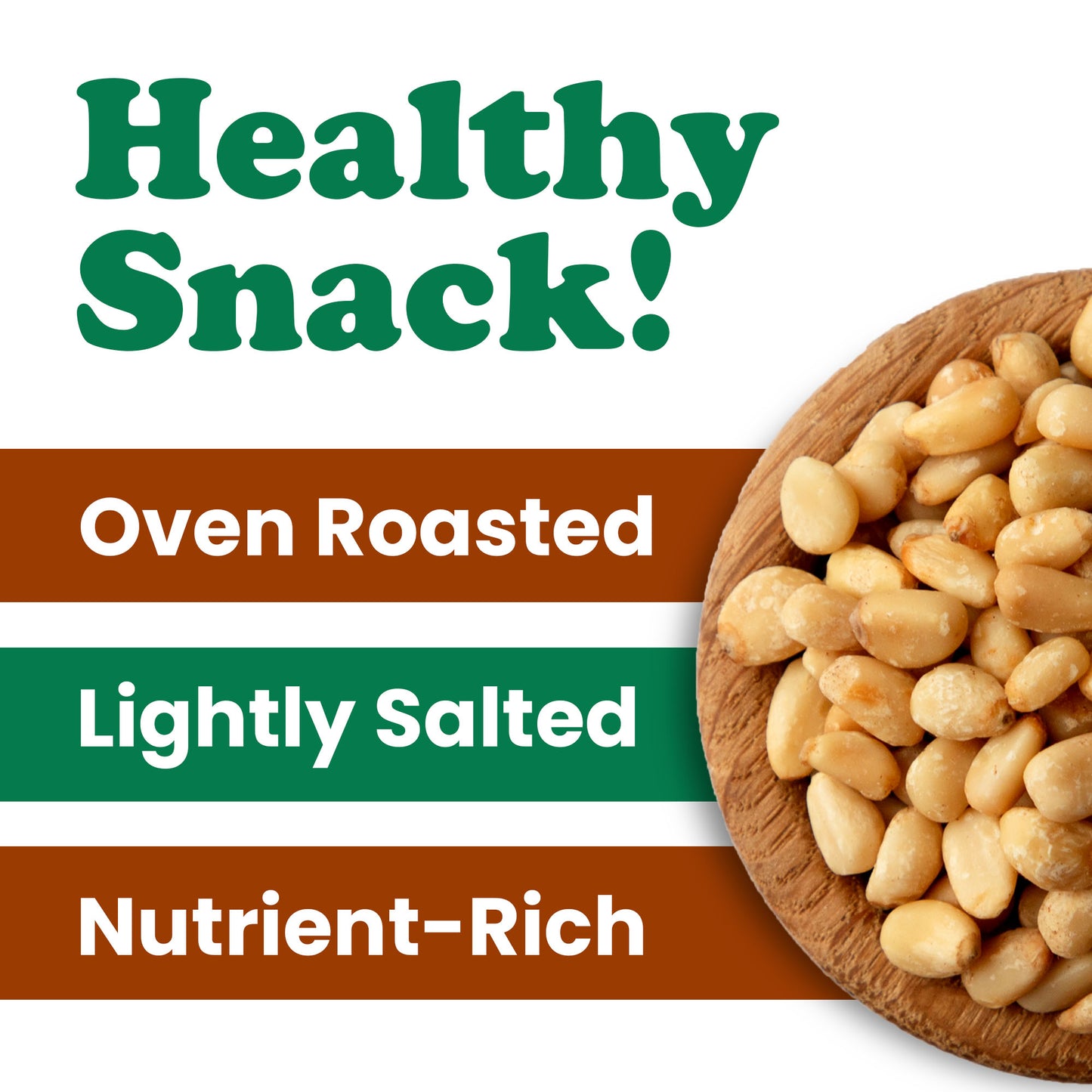 Organic Dry Roasted Pine Nuts with Himalayan Salt - by Food to Live