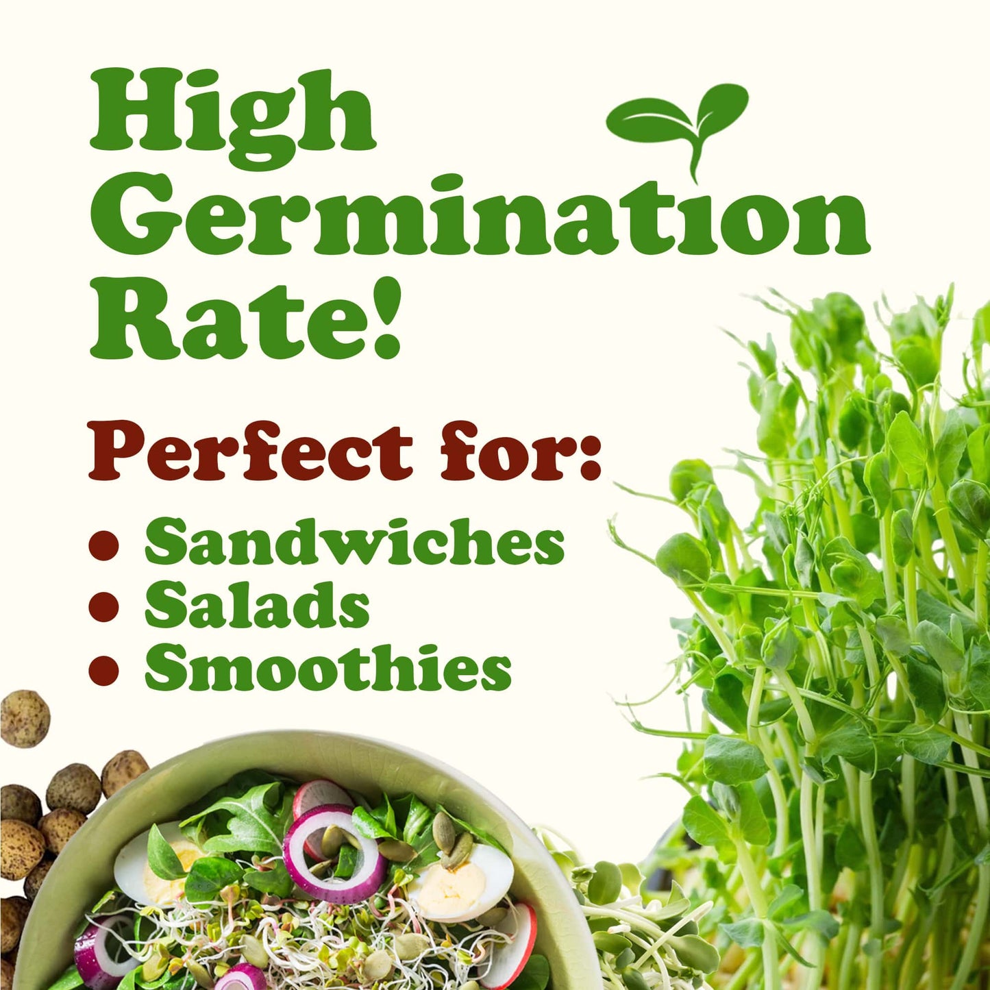 Organic Brown Speckled Peas - by Food To Live