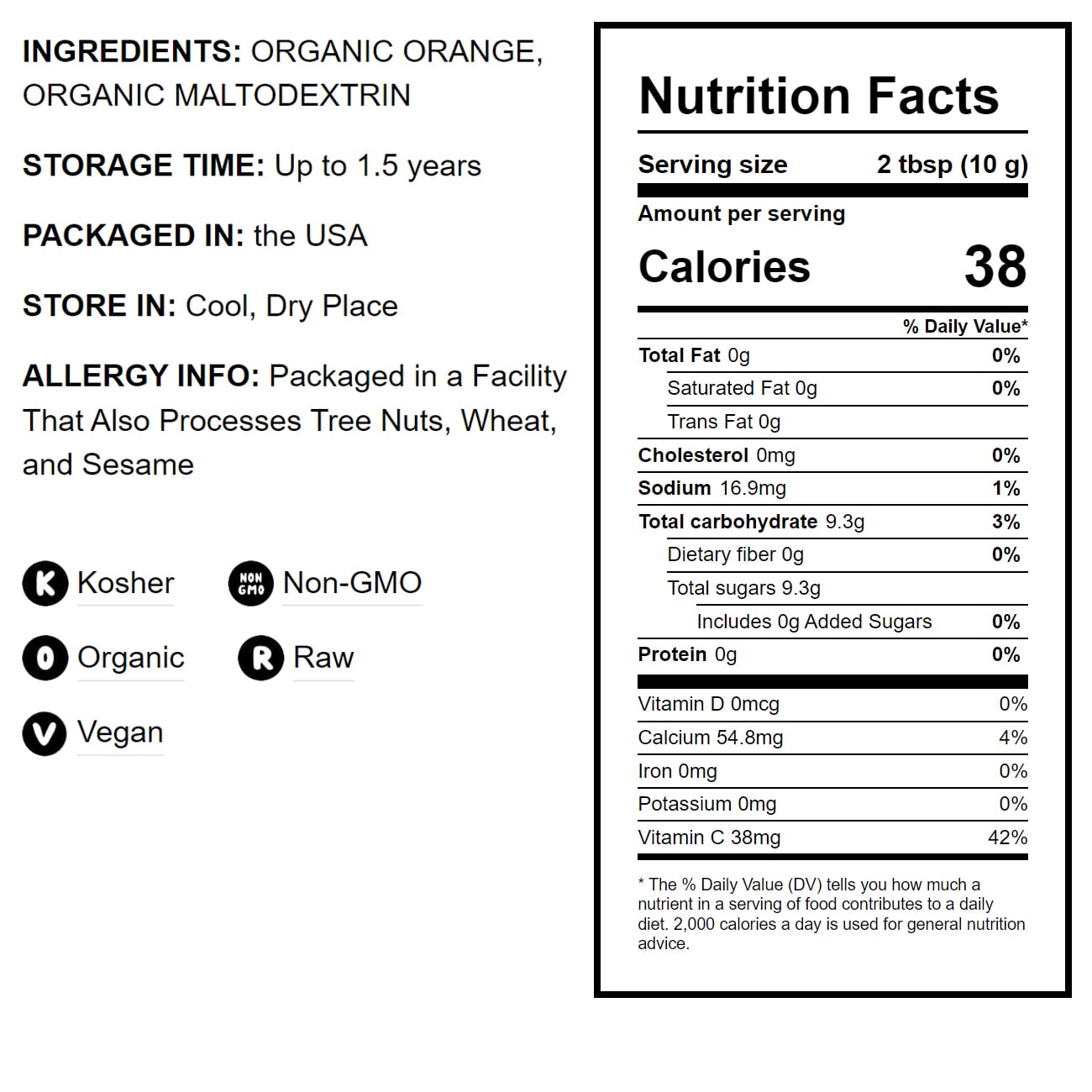 Organic Orange Powder - by Food To Live