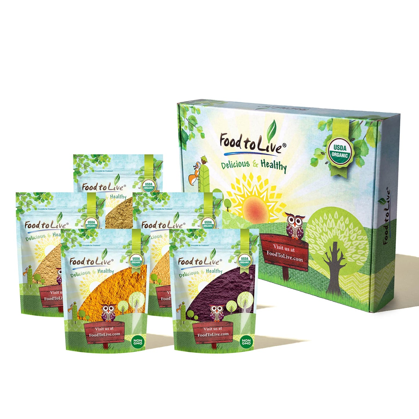 Organic Super Powders in a Gift Box - by Food To Live