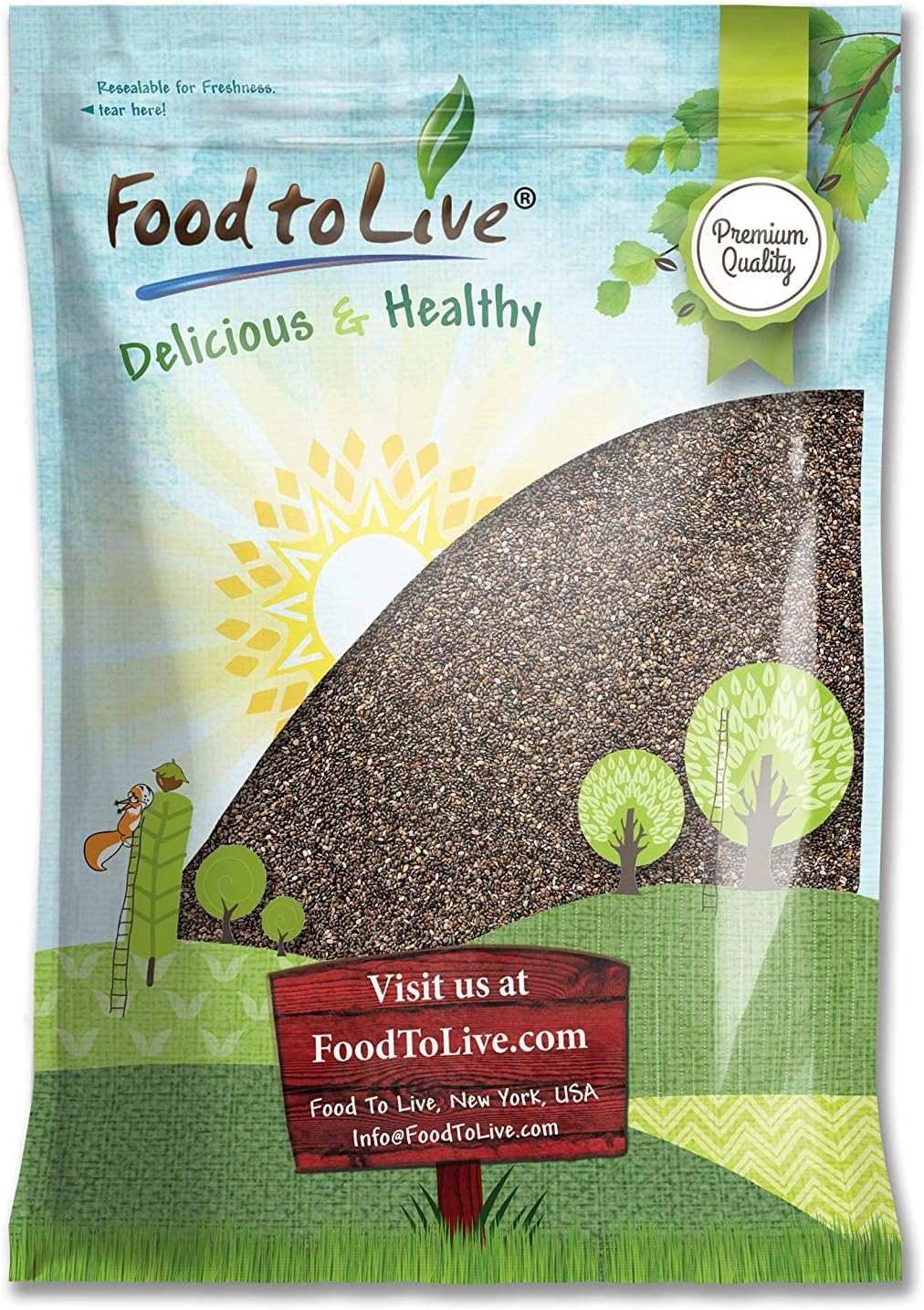 Black Chia Seeds - by Food To Live
