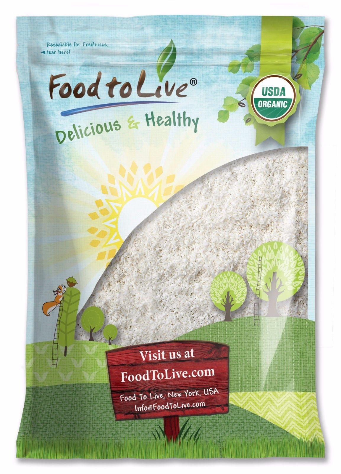 Organic Shredded Coconut - by Food To Live