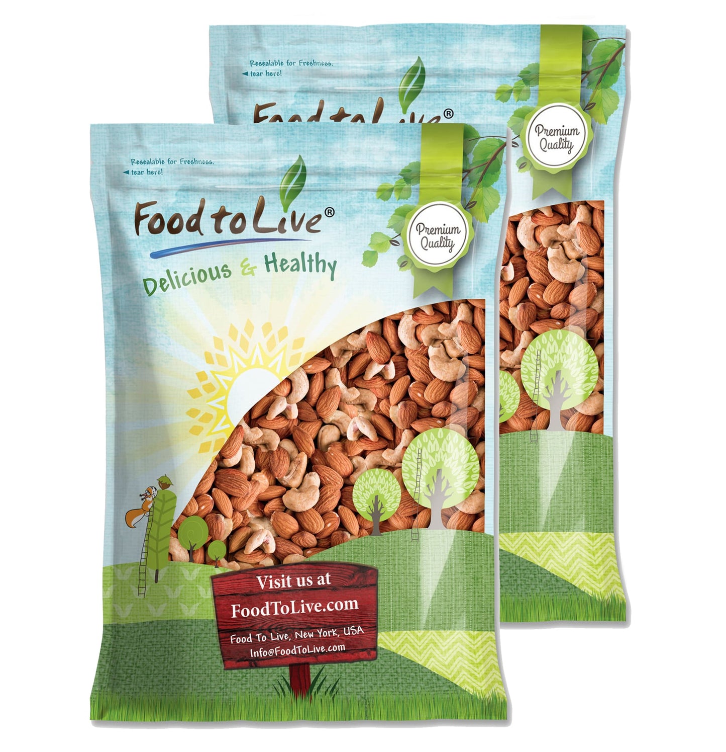 Dry Roasted Almonds and Cashews Mix - by Food To Live