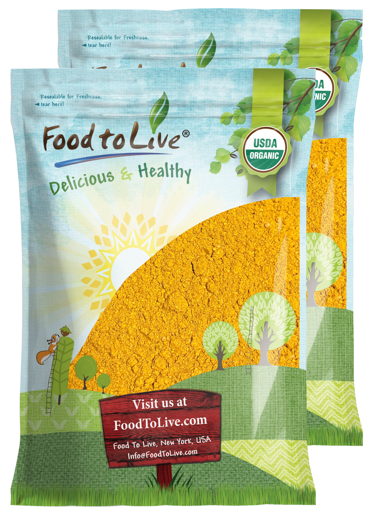 Organic Golden Milk Mix - Non-GMO, Kosher, Vegan - by Food to Live