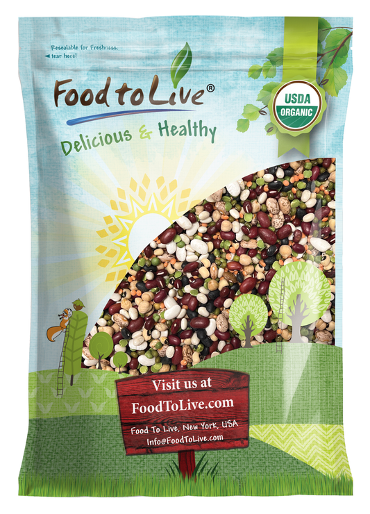 Organic 12 Bean Soup Mix – Vegan, Kosher, Bulk – by Food to Live
