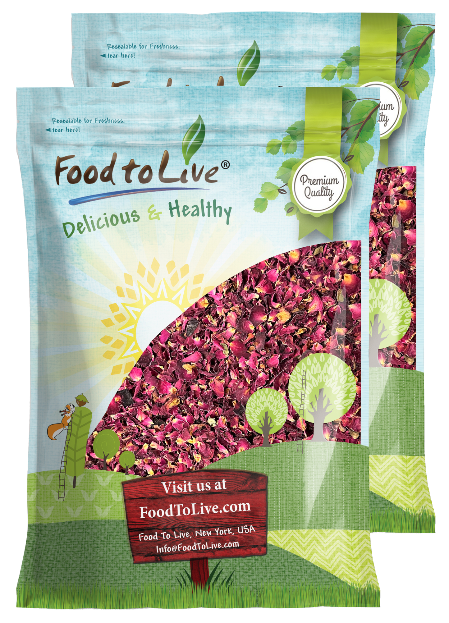 Rose Petals – Vegan, Kosher, Bulk – by Food to Live