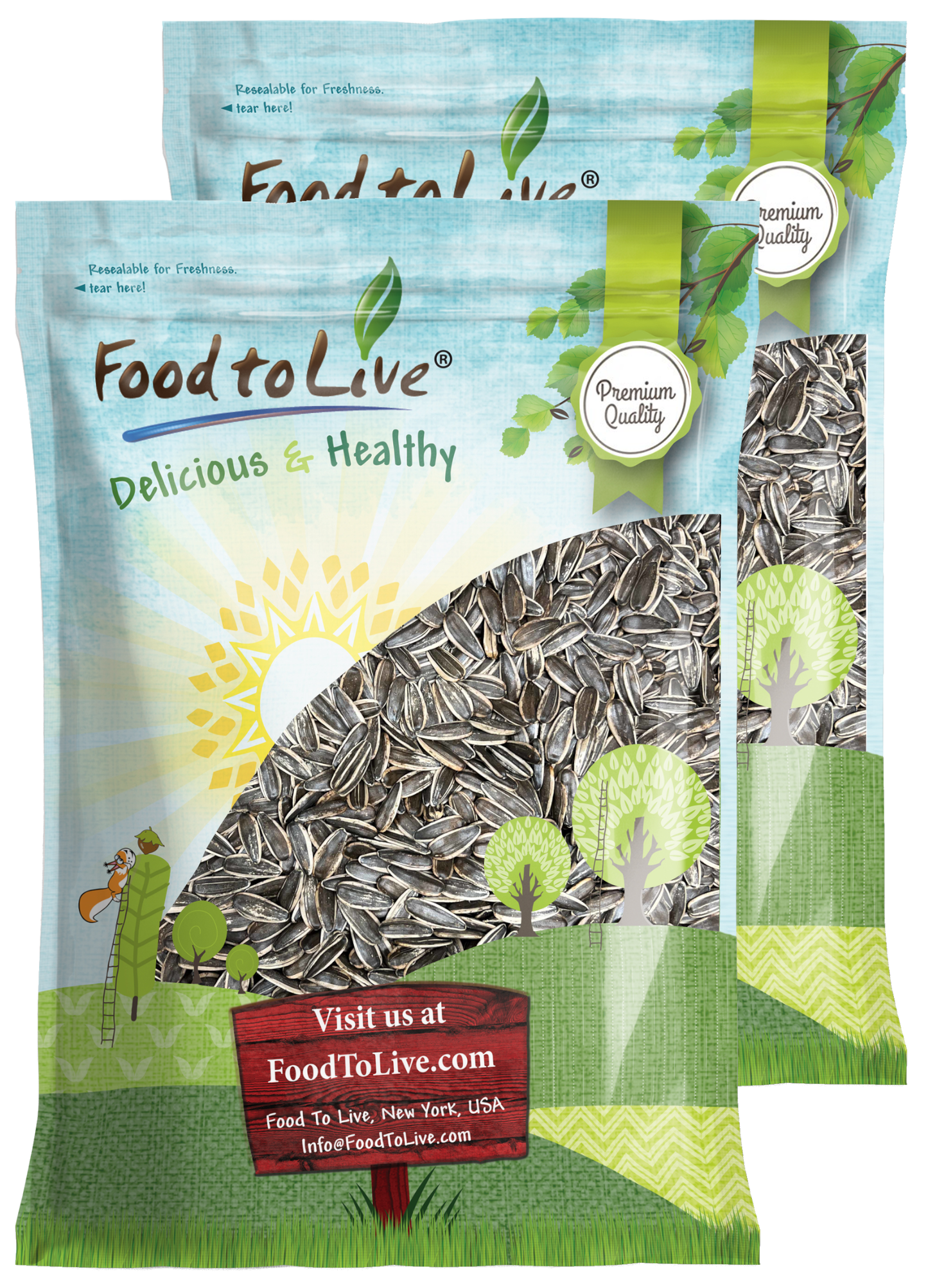 Dry Roasted Sunflower Seeds in Shell – Kosher, Vegan, Bulk – by Food to Live