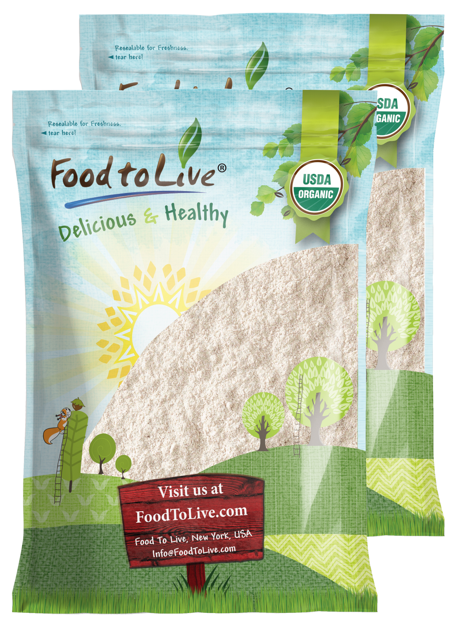 Organic Yellow Mung Flour – Non-GMO, Kosher, Vegan, Bulk – by Food to Live