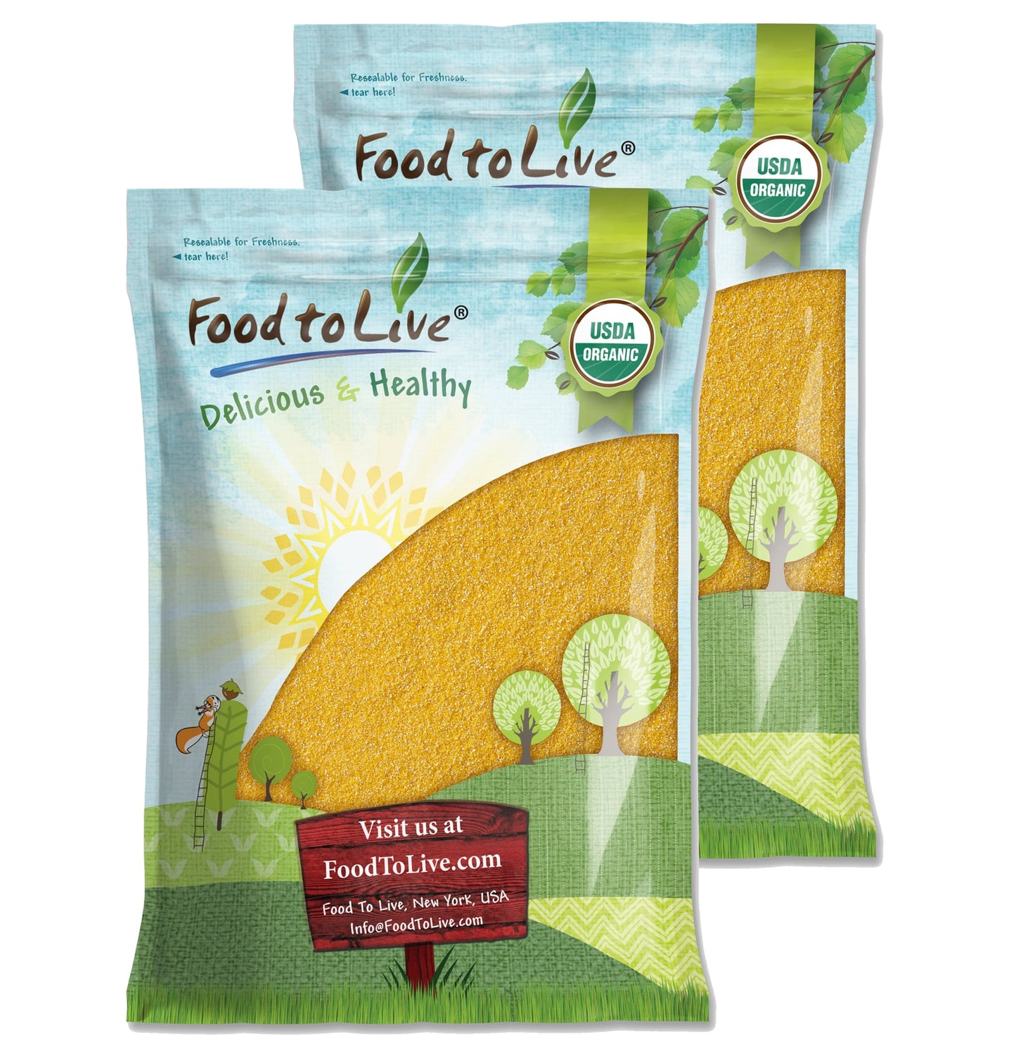 Gluten-Free Organic Yellow Polenta - by Food To Live