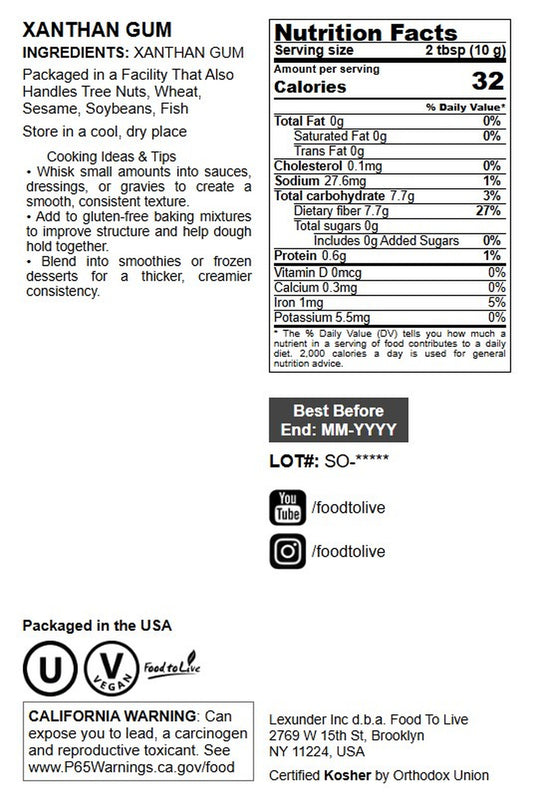 Xanthan Gum - by Food To Live