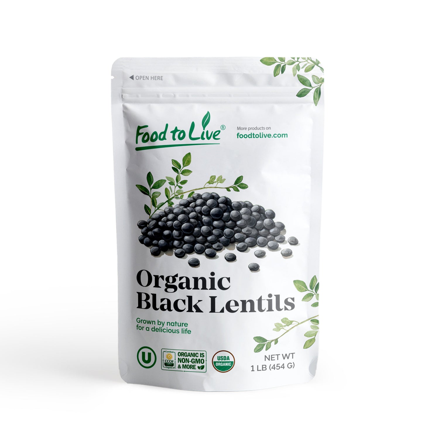 Organic Black Lentils - by Food To Live