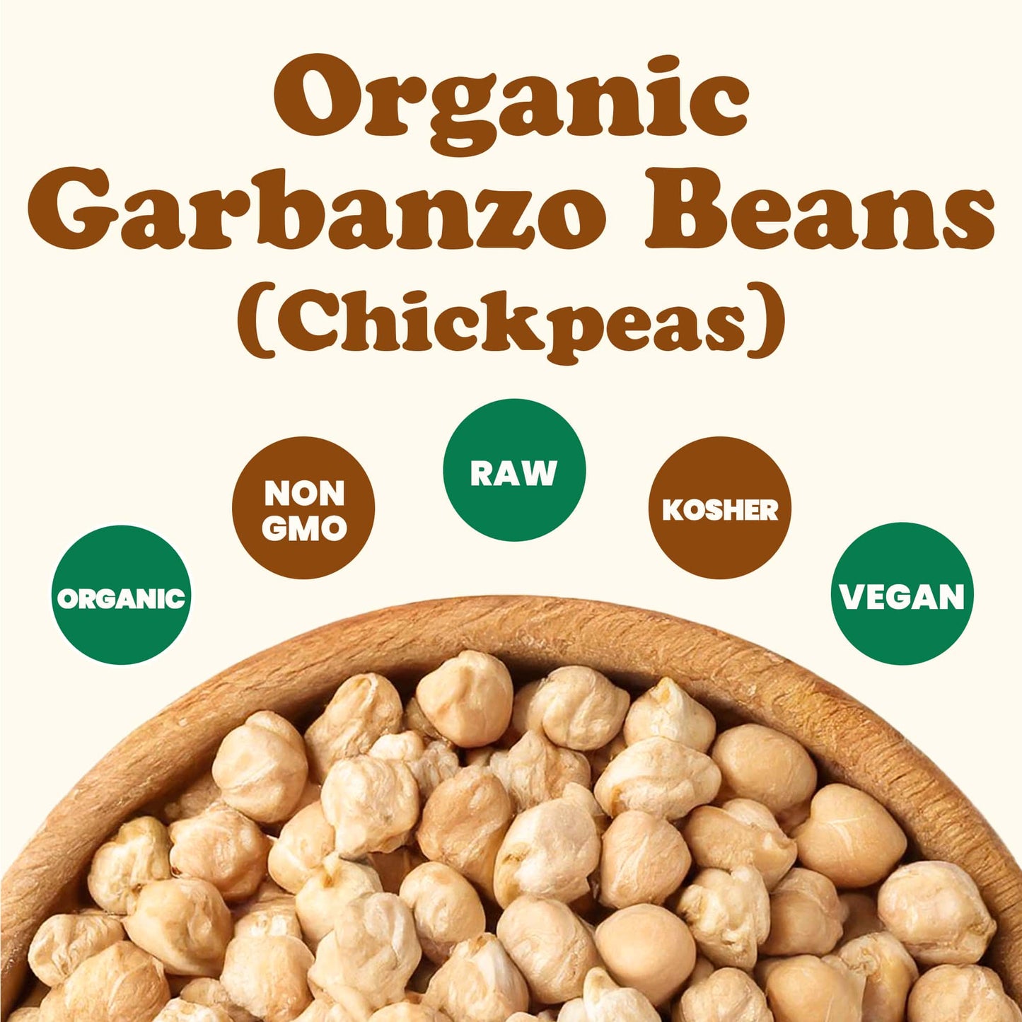 Organic Garbanzo Beans / Dried Chickpeas - by Food To Live