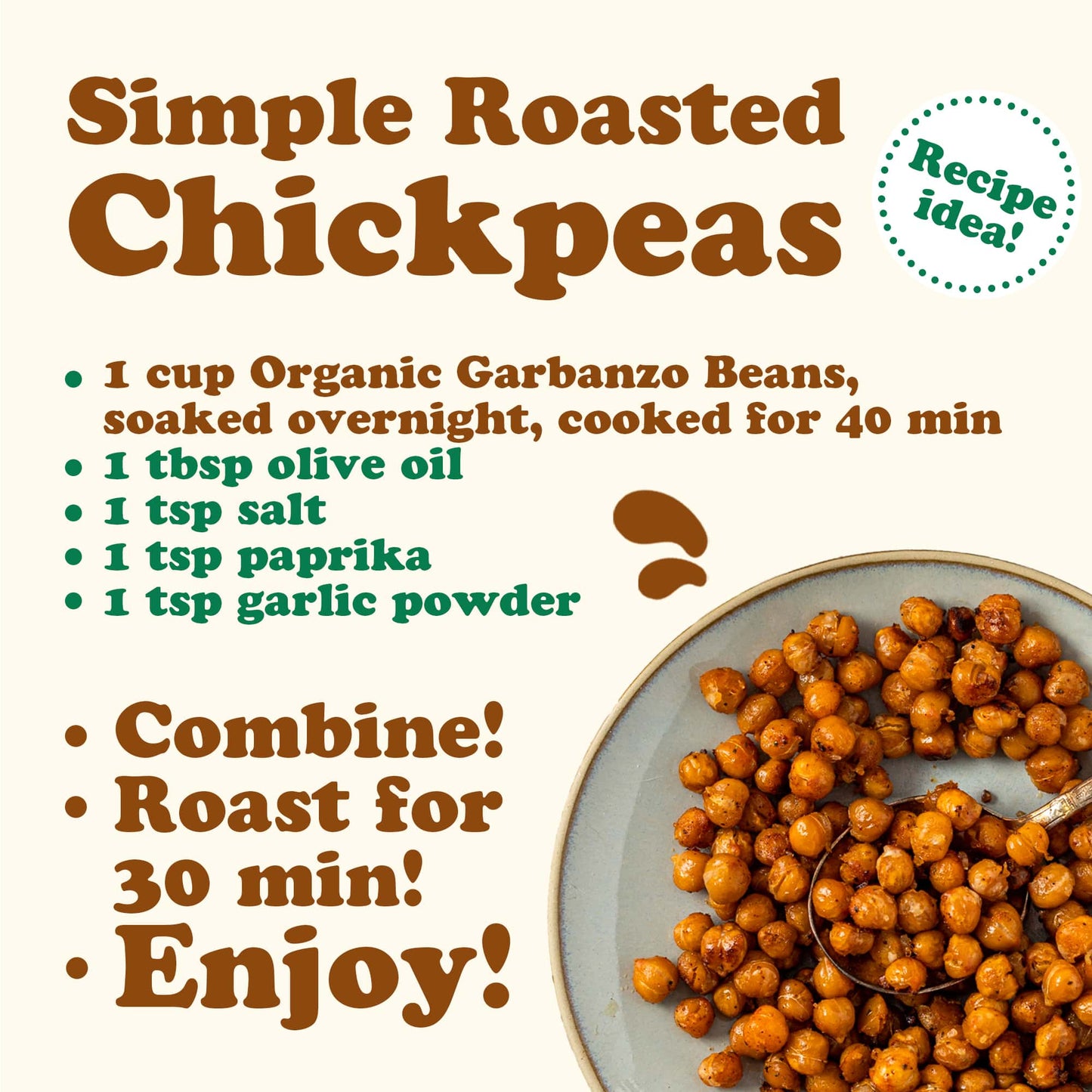 Organic Garbanzo Beans / Dried Chickpeas - by Food To Live