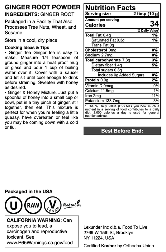 Ginger Powder- by Food To Live