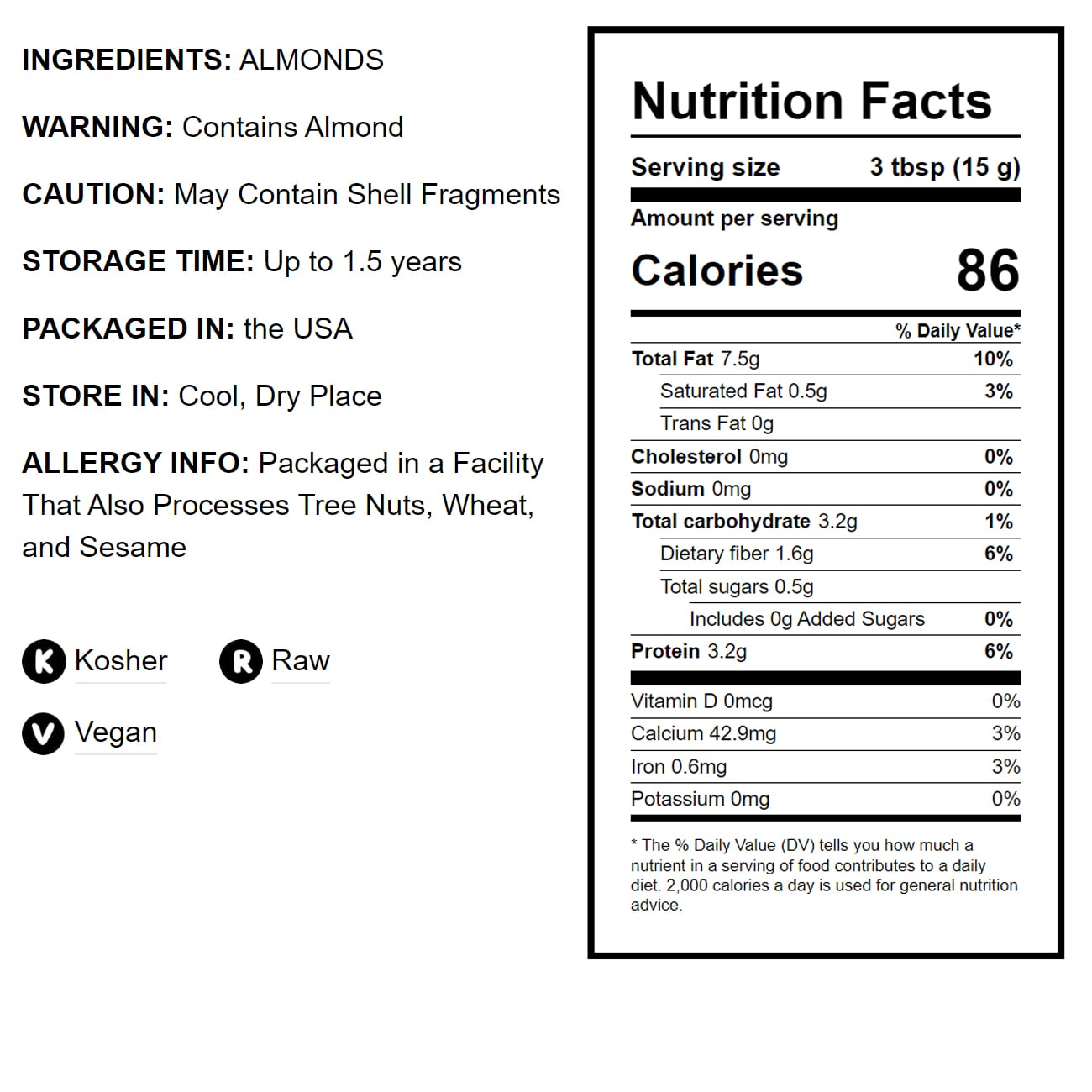 California Unblanched Almond Flour - by Food To Live