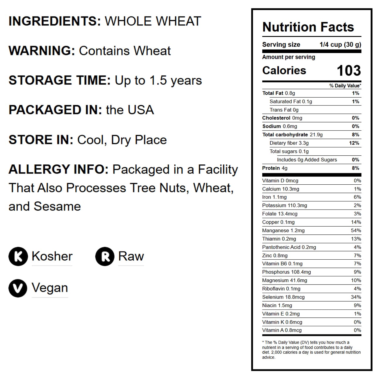 Whole Wheat Flour - by Food To Live