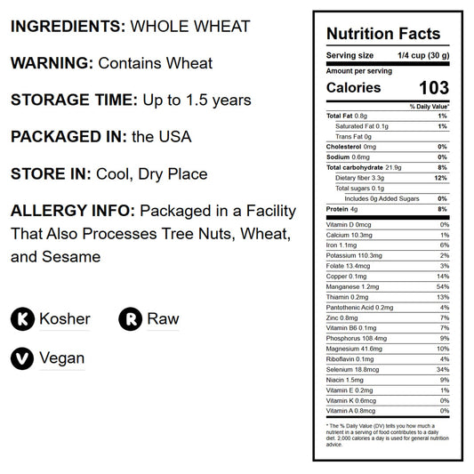 Whole Wheat Flour - by Food To Live