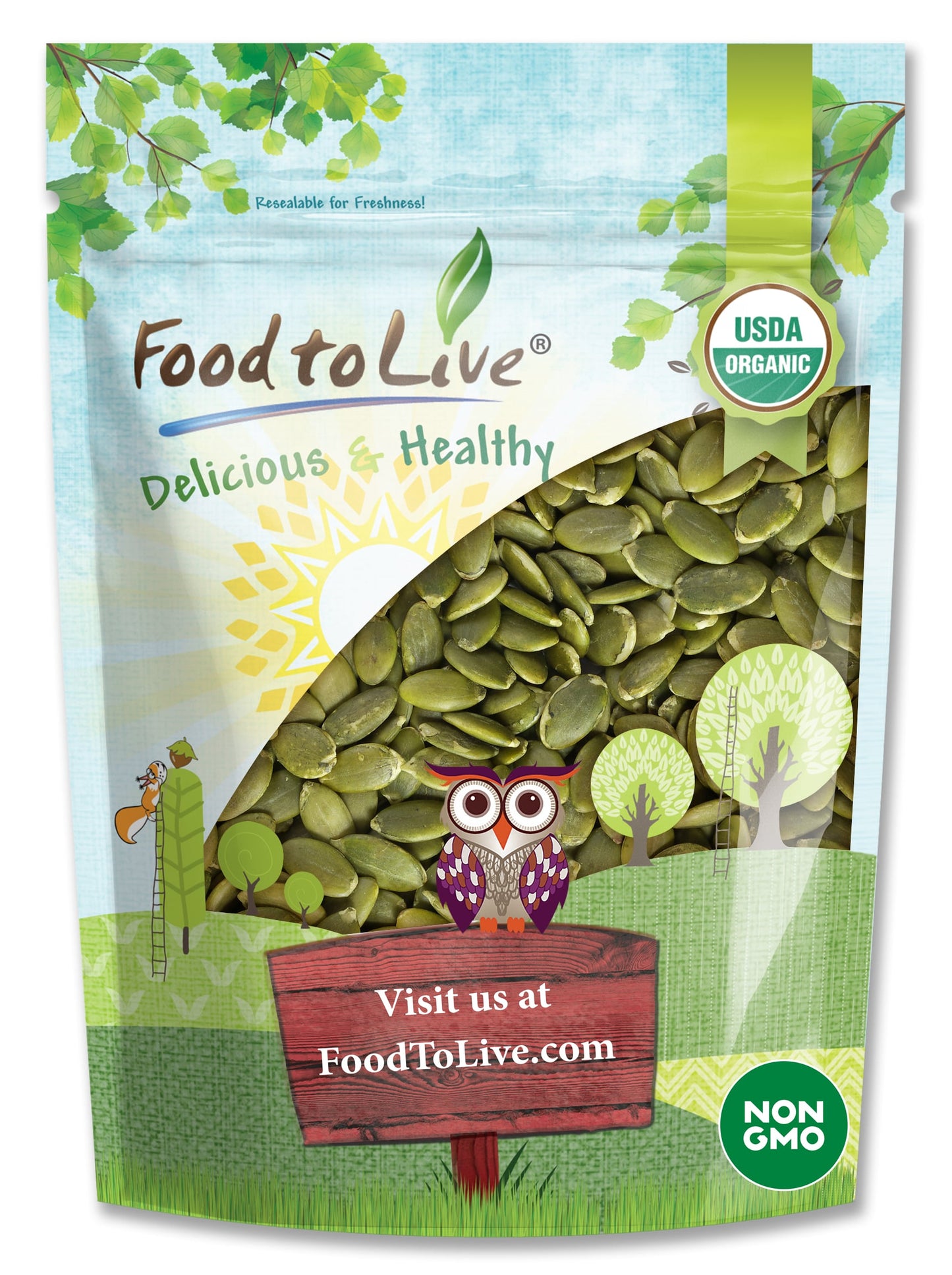 Organic Pepitas / Pumpkin Seeds - by Food To Live