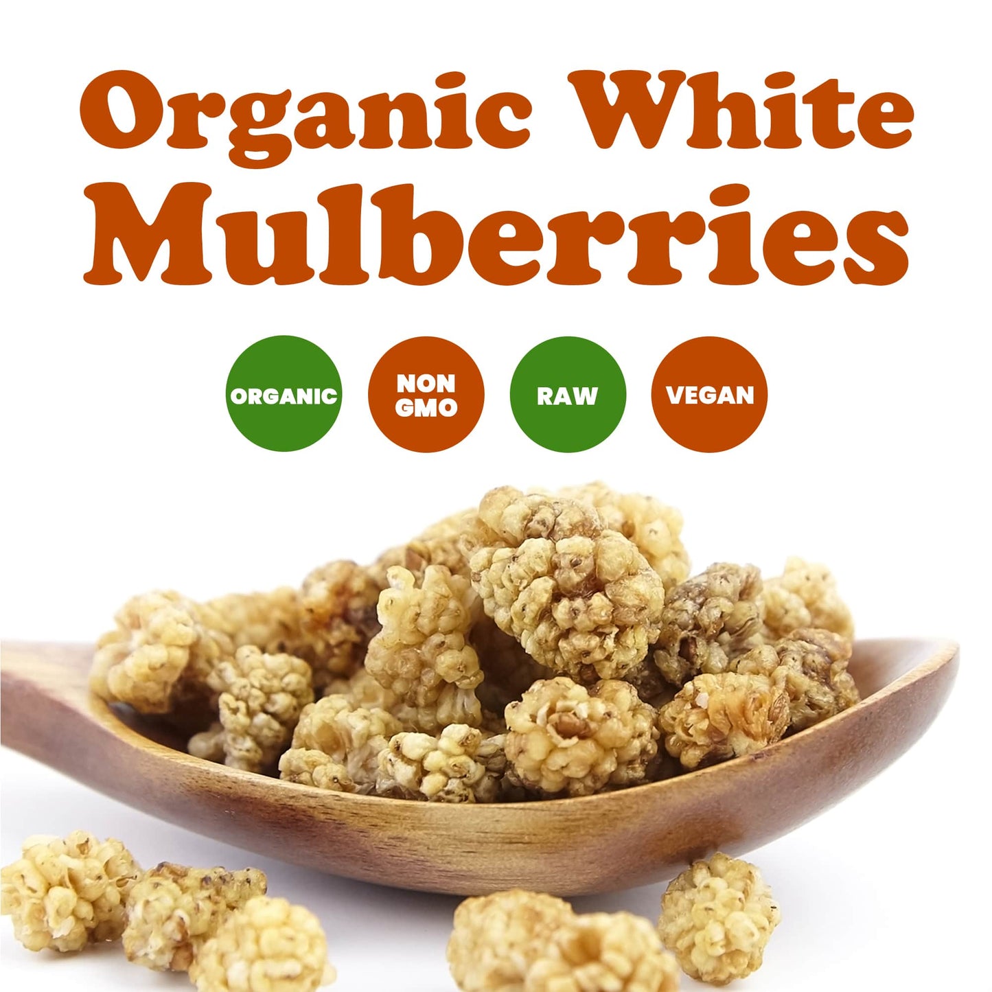 Organic Dried White Mulberries - by Food To Live