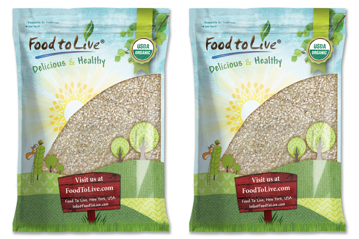 Organic White Quinoa Flakes - by Food To Live