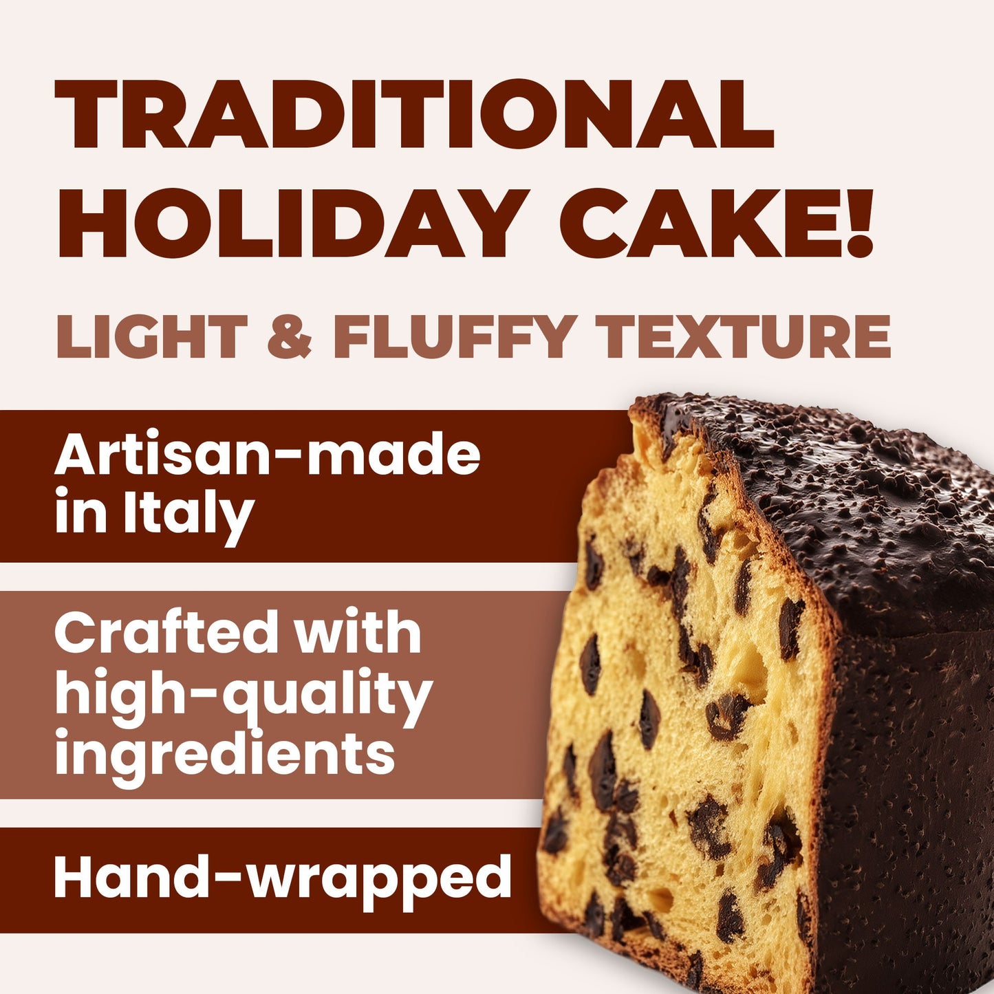 Vergani Extra Dark Chocolate Panettone - 750g (1.65 lb)