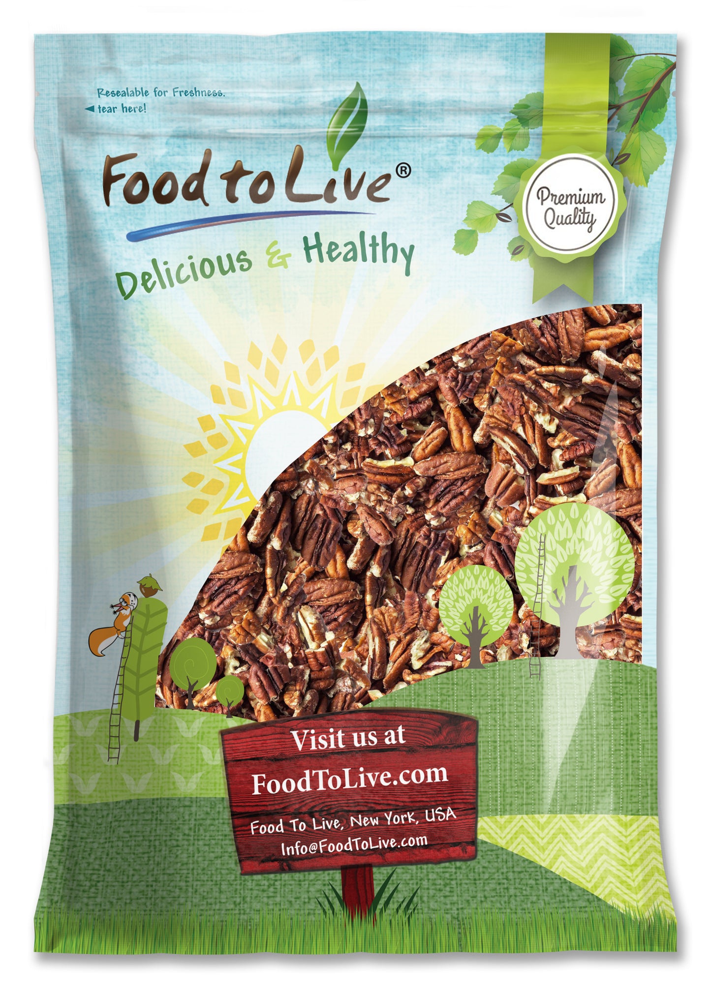 Organic Roasted Pecan Pieces with Himalayan Salt – by Food to Live