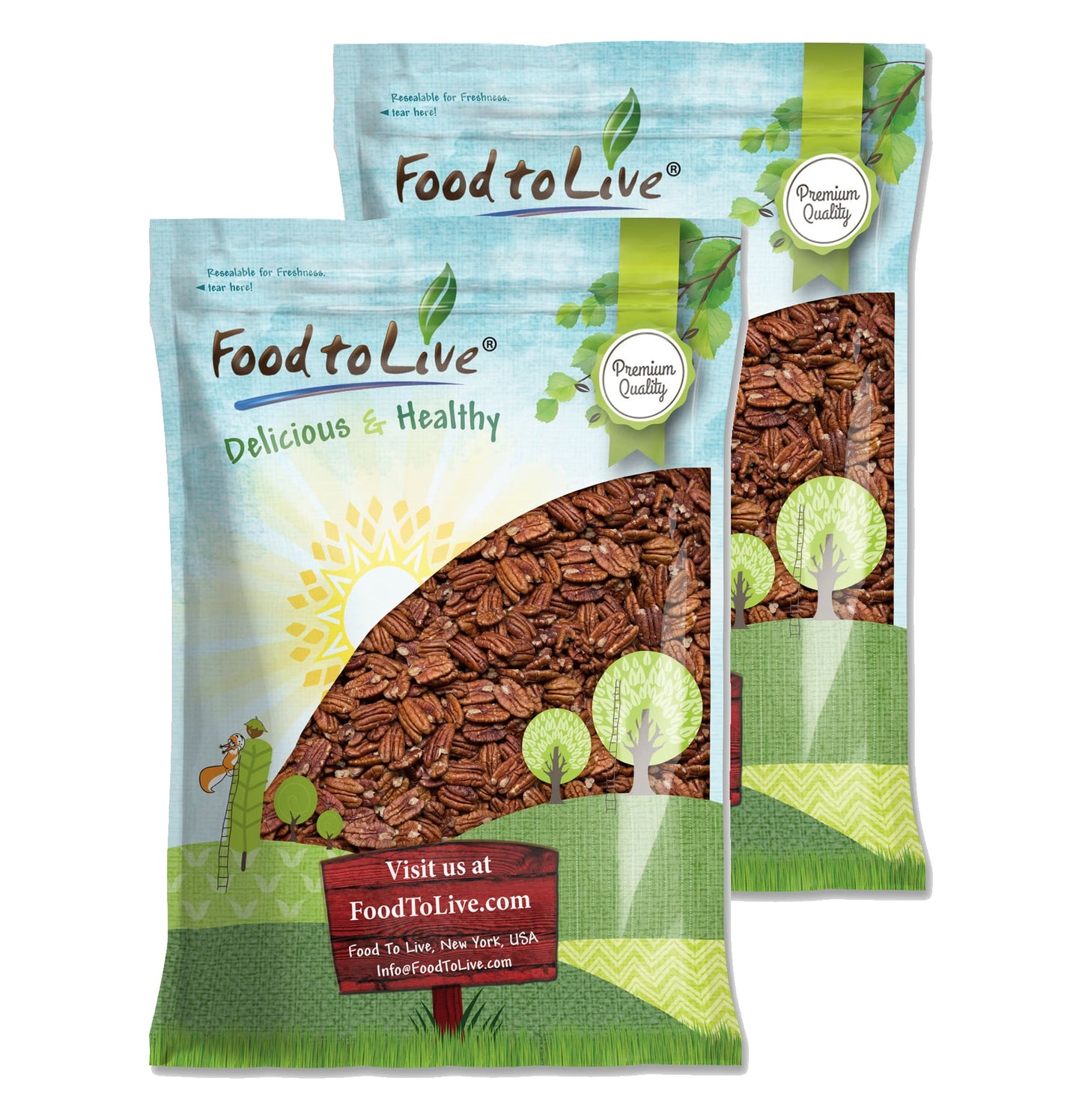 Dry Roasted Pecan Halves - by Food To Live