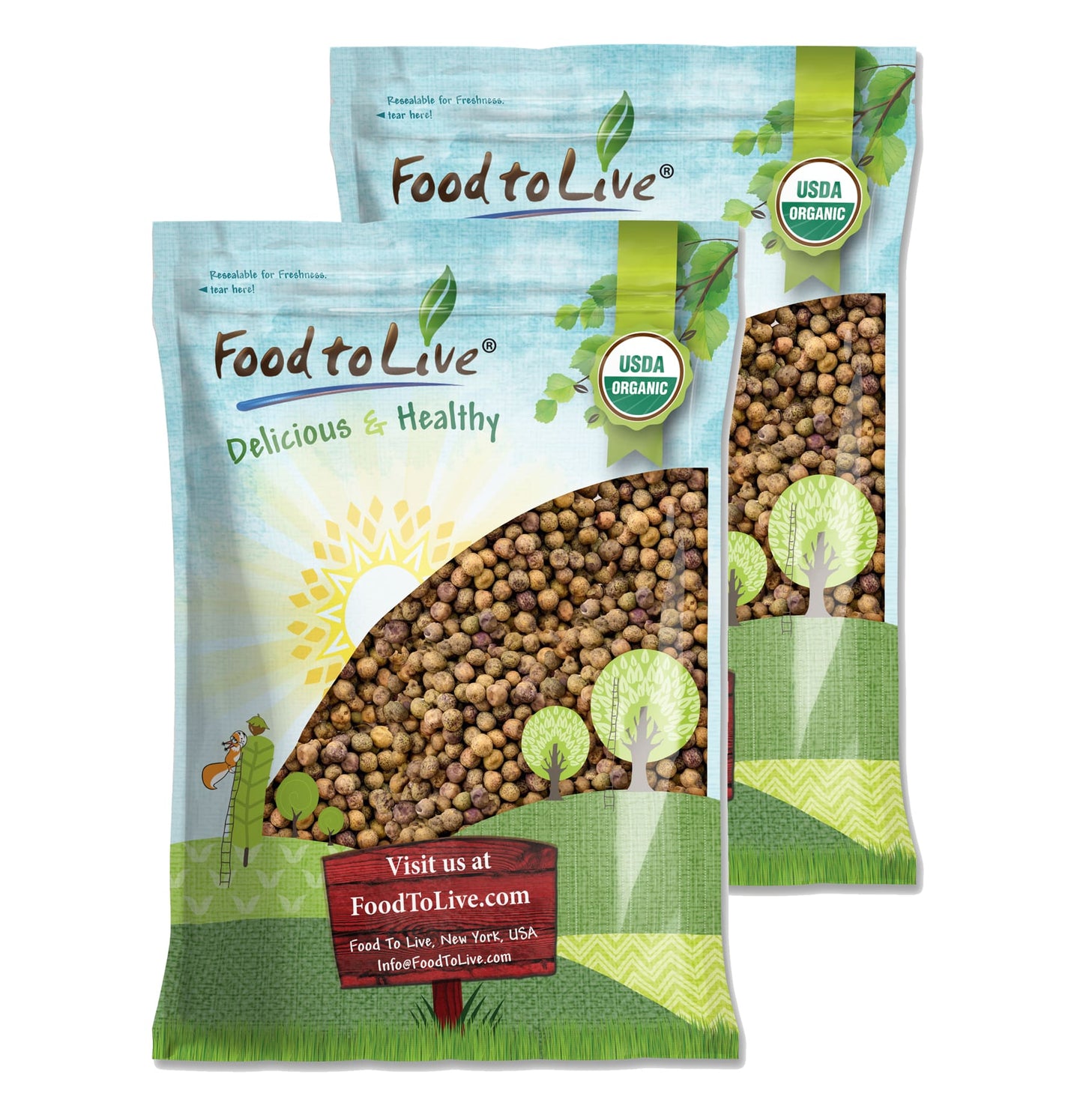 Organic Brown Speckled Peas - by Food To Live