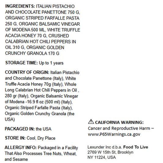 Holiday Gift Basket - Ultimate Festive Food Present - by Food to Live