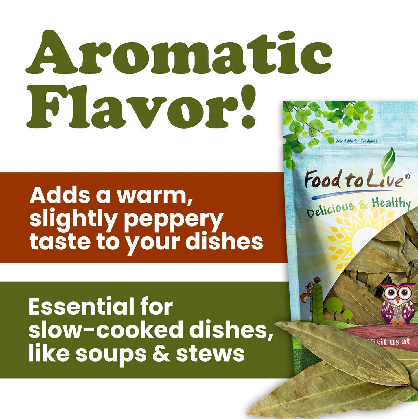Organic Whole Indian Bay Leaves - by Food To Live