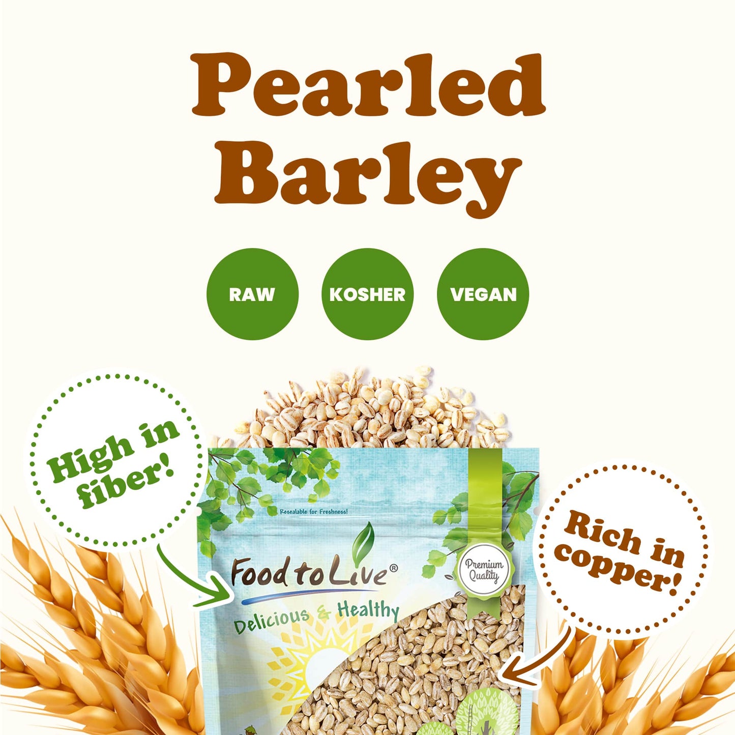 Pearled Barley - by Food To Live