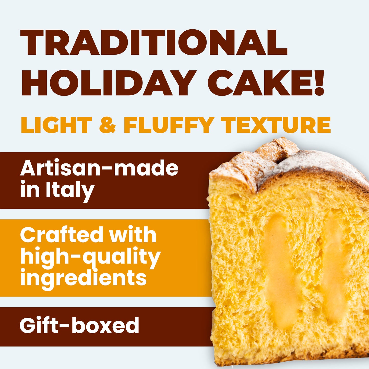 Vergani Sicily Lemon Cream Panettone -Traditional Italian Holiday Cake with Lemon Cream Filling, Premium Gift-Boxed Dessert, Wholesale