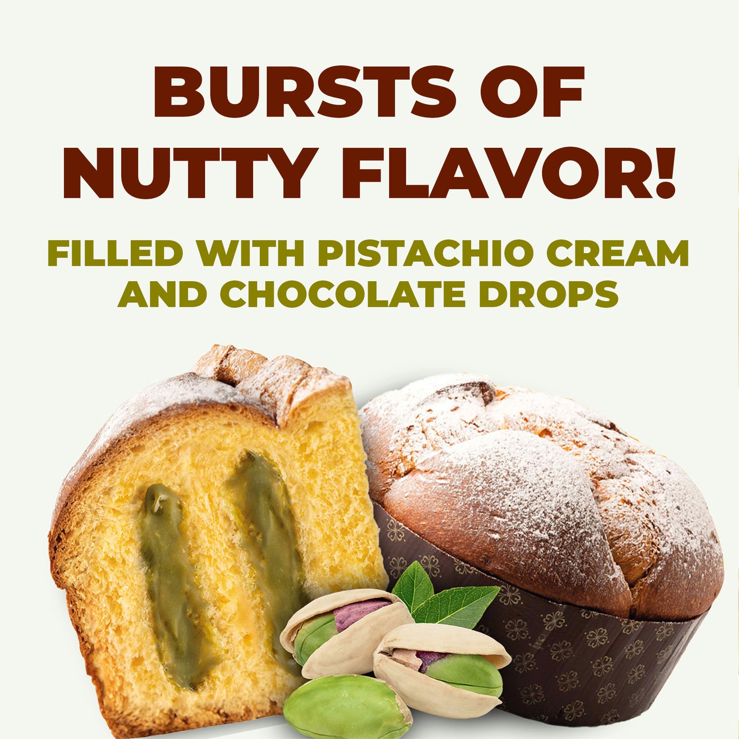 Vergani Pistachio and Chocolate Panettone - 750g (1.65 lb)