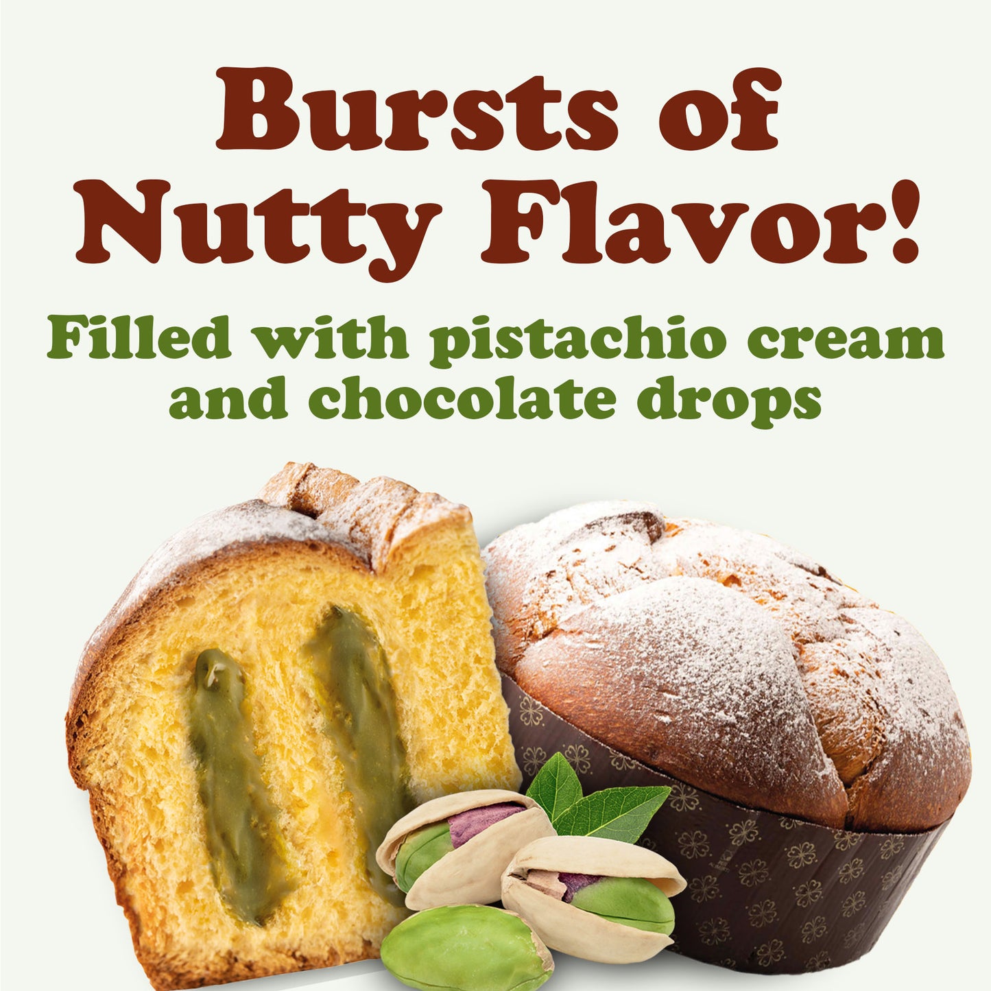 Italian Pistachio and Chocolate Panettone - by Food to Live