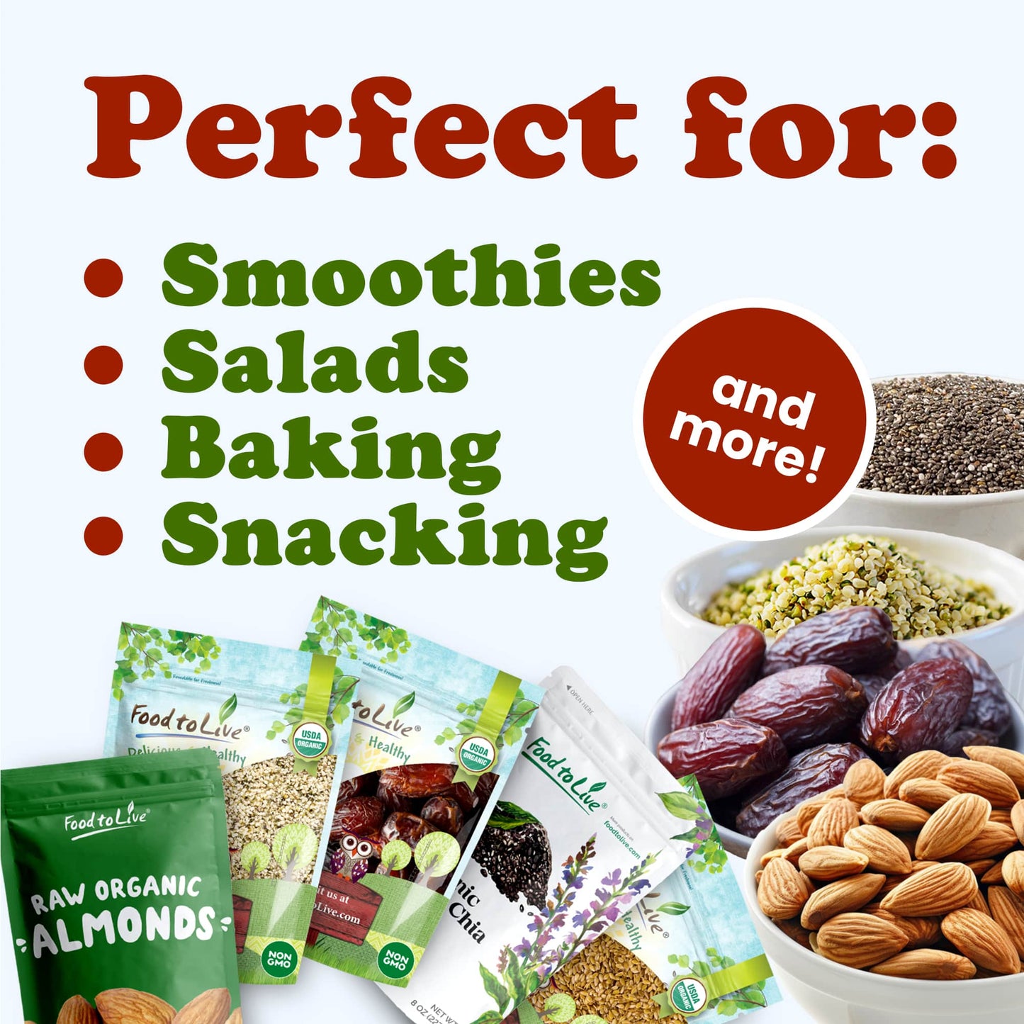 Organic Nuts, Seeds and Fruits in a Gift Box - by Food To Live