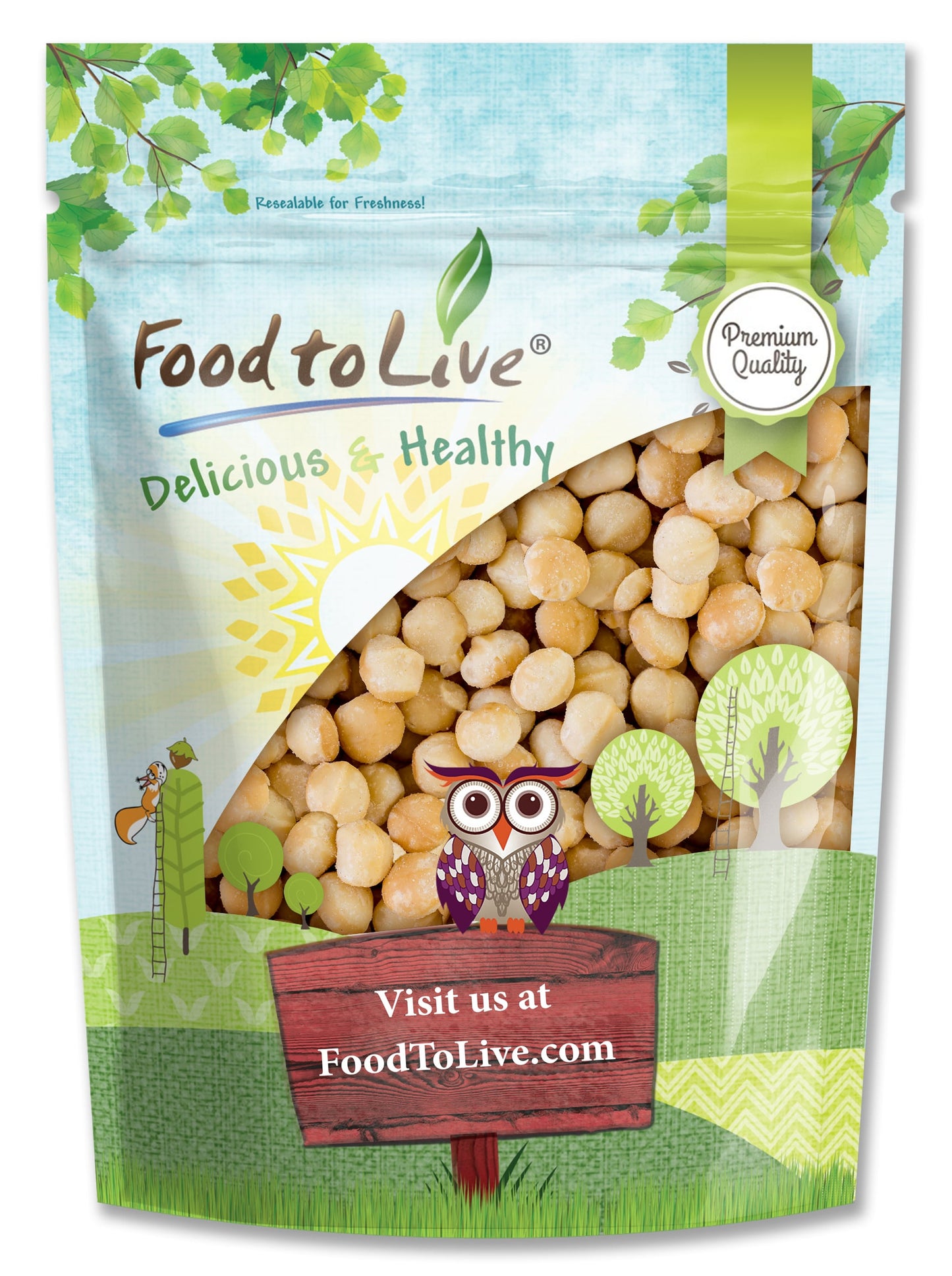 Dry Roasted Macadamia Nuts - by Food To Live