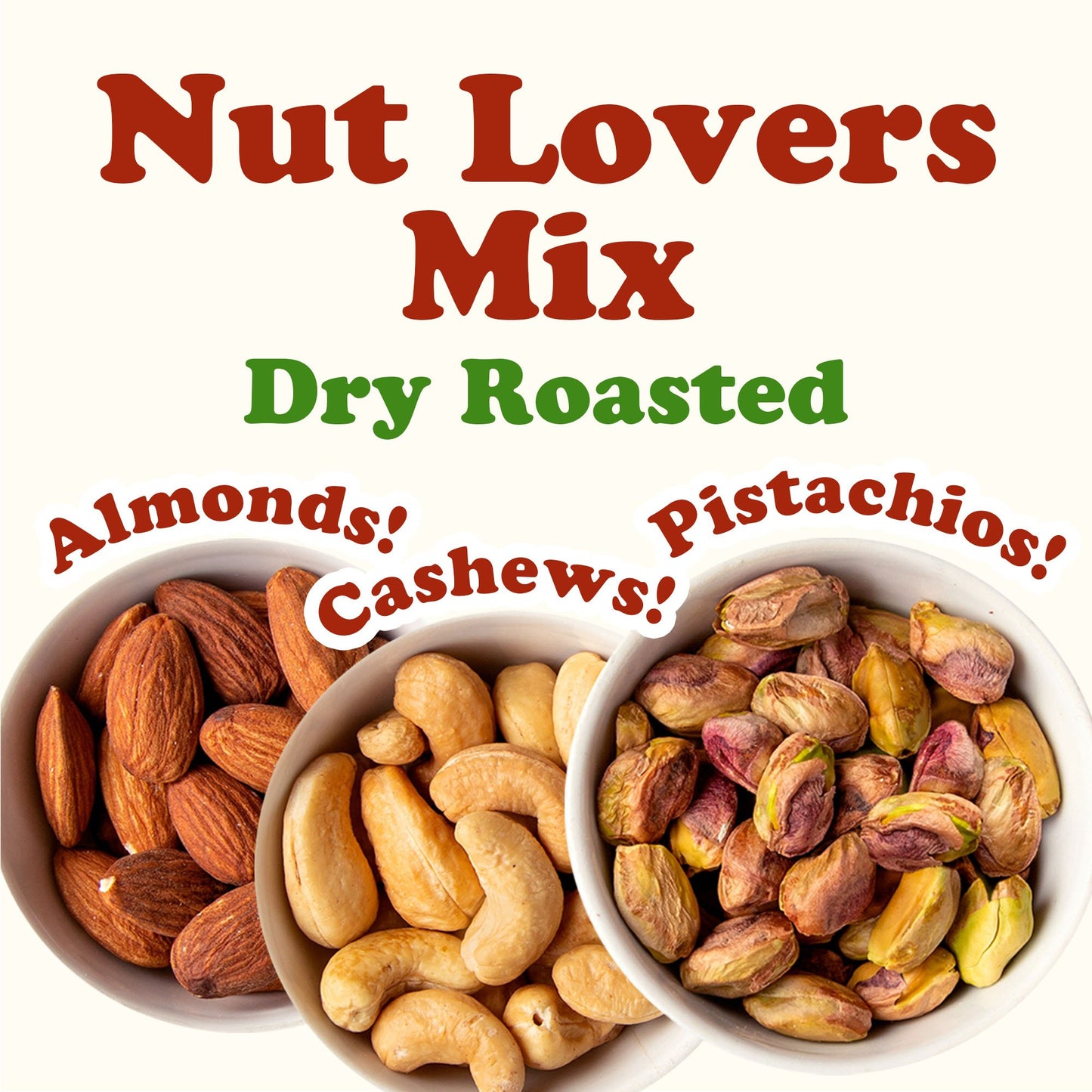 Nut Lovers Mix, Roasted – Vegan, Kosher, Bulk  –  by Food to Live