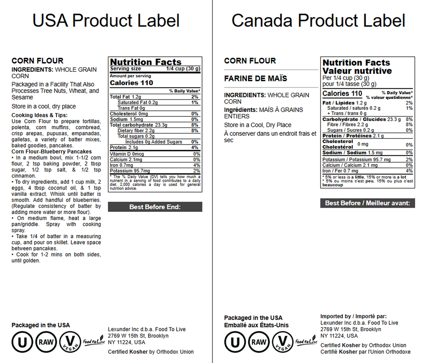 Corn Flour - by Food To Live