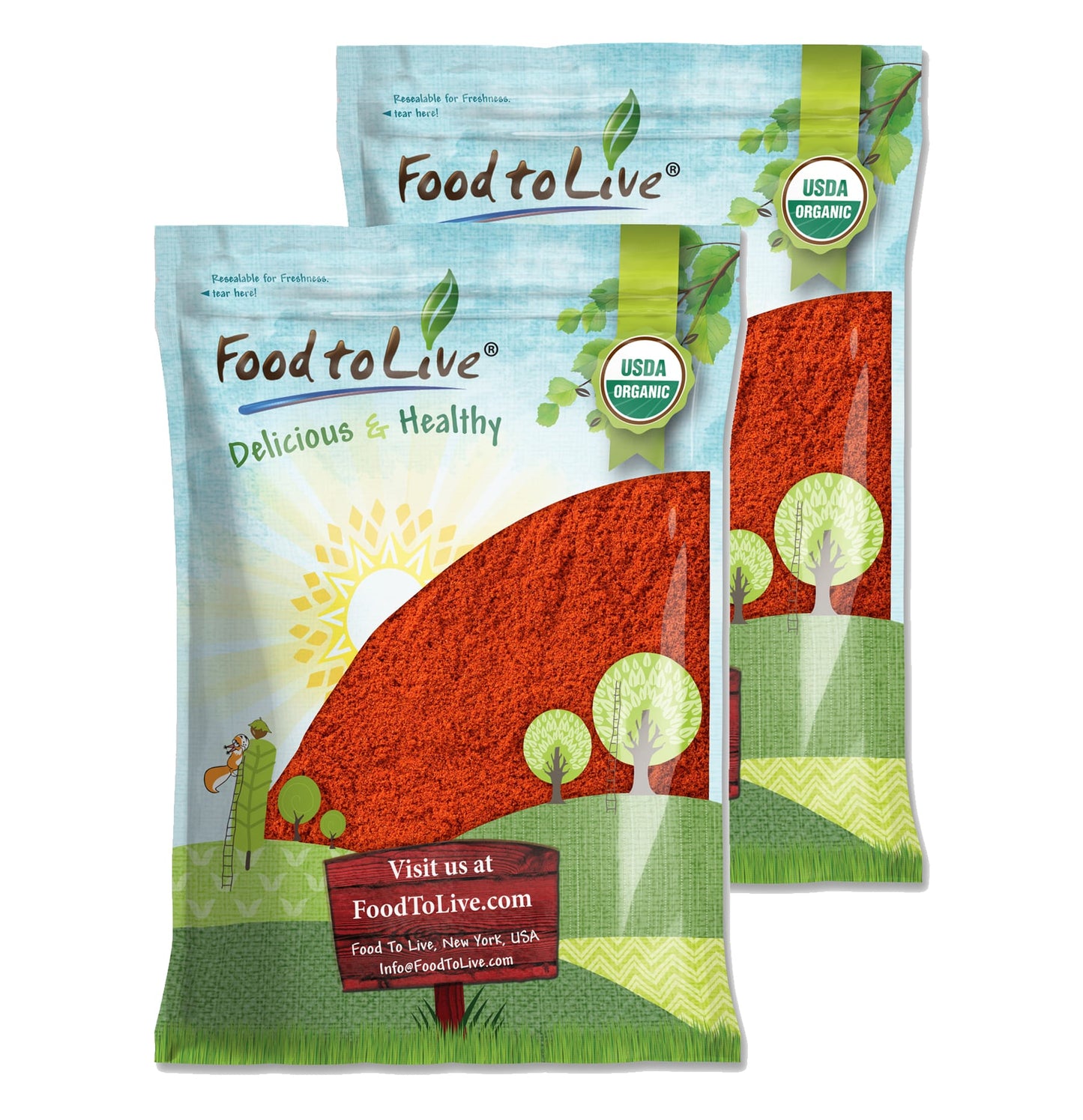 Organic Ground Cayenne Pepper, X Pounds – 100% Pure, Natural and Non-GMO Powder - Fiery Spice with Bold Flavor - Perfect Seasoning for Adding Heat to Your Dishes, 40,000 SHU