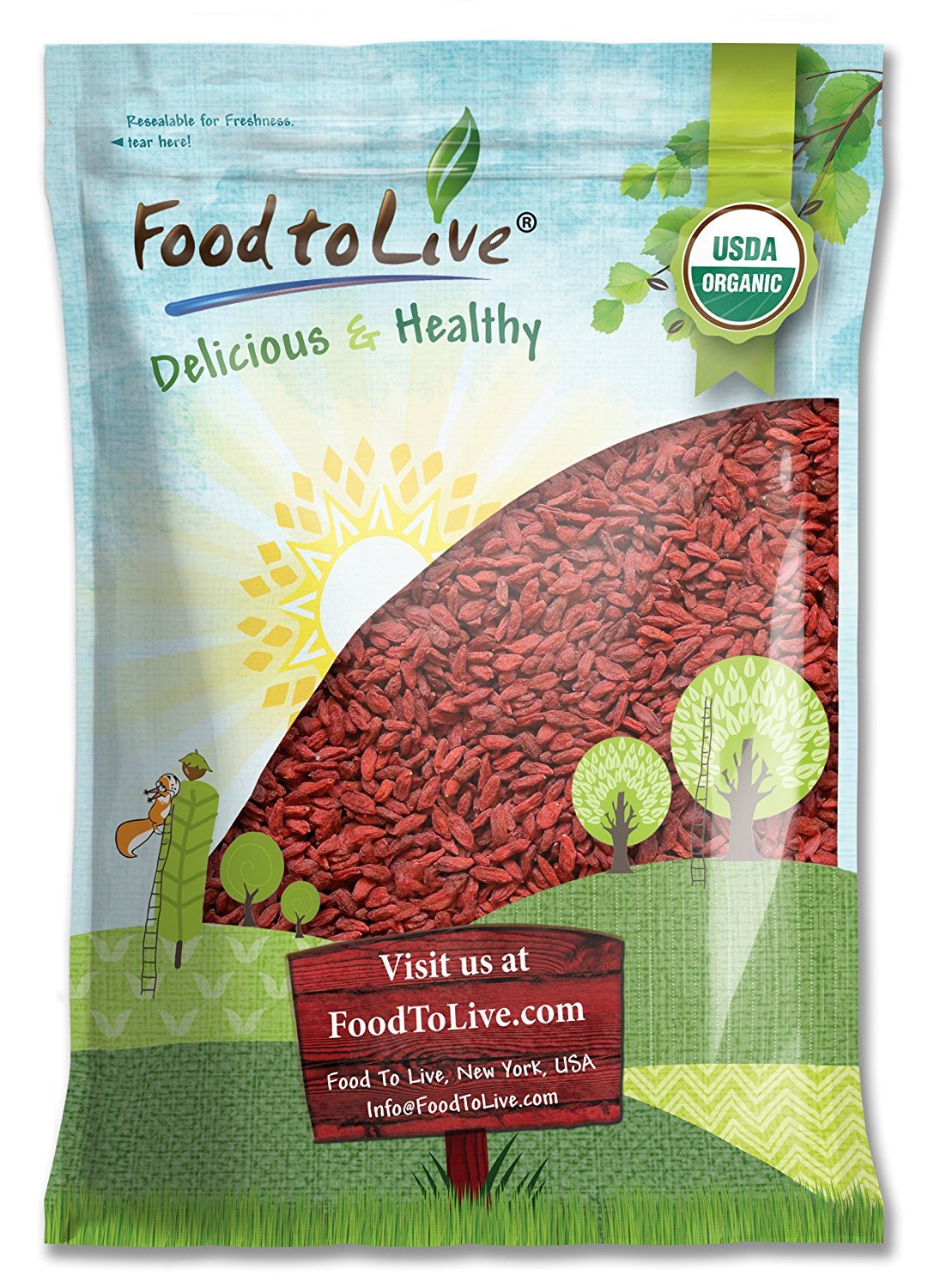 Organic Goji Berries - by Food To Live