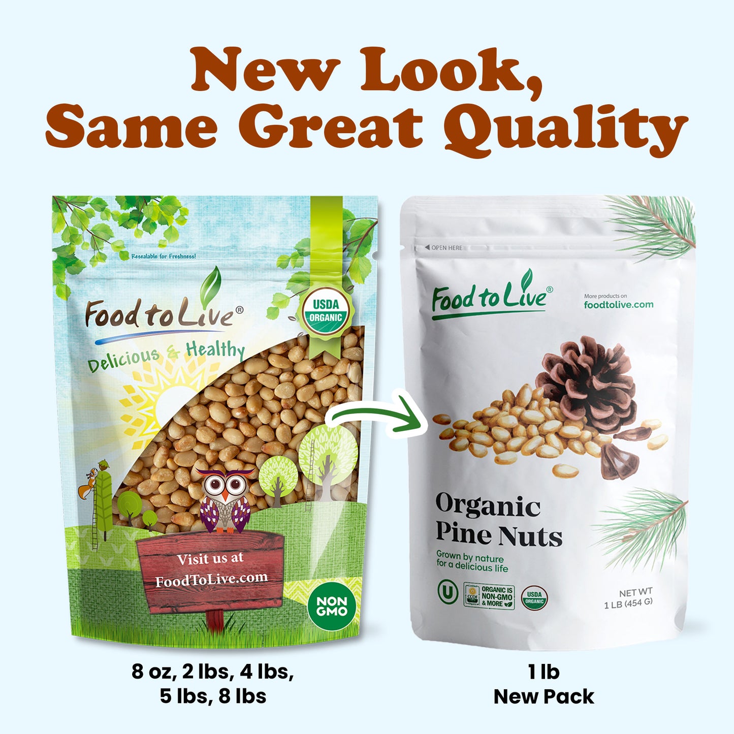 Organic Dry Roasted Pine Nuts - by Food to Live