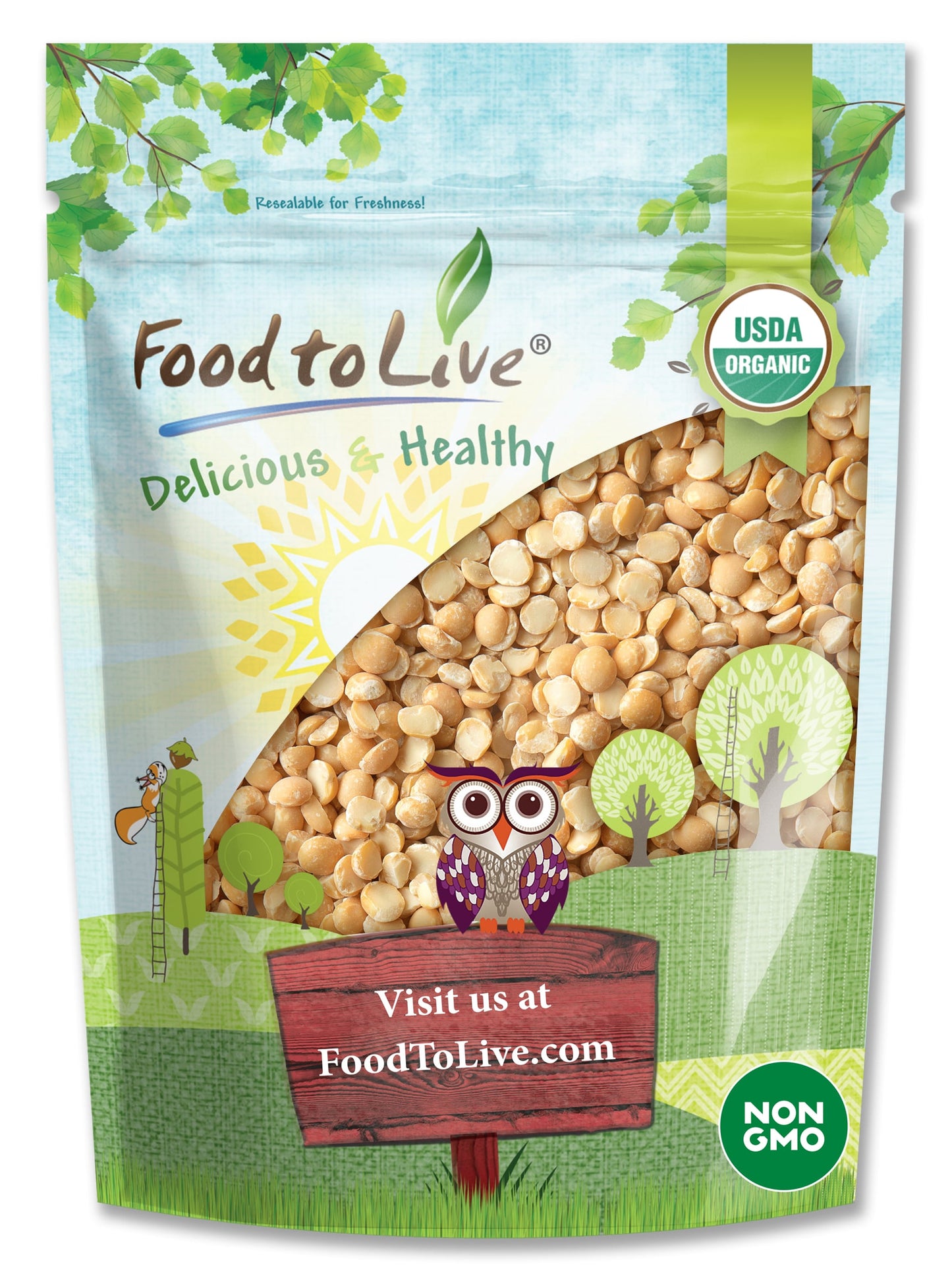Organic Split Yellow Peas - by Food To Live