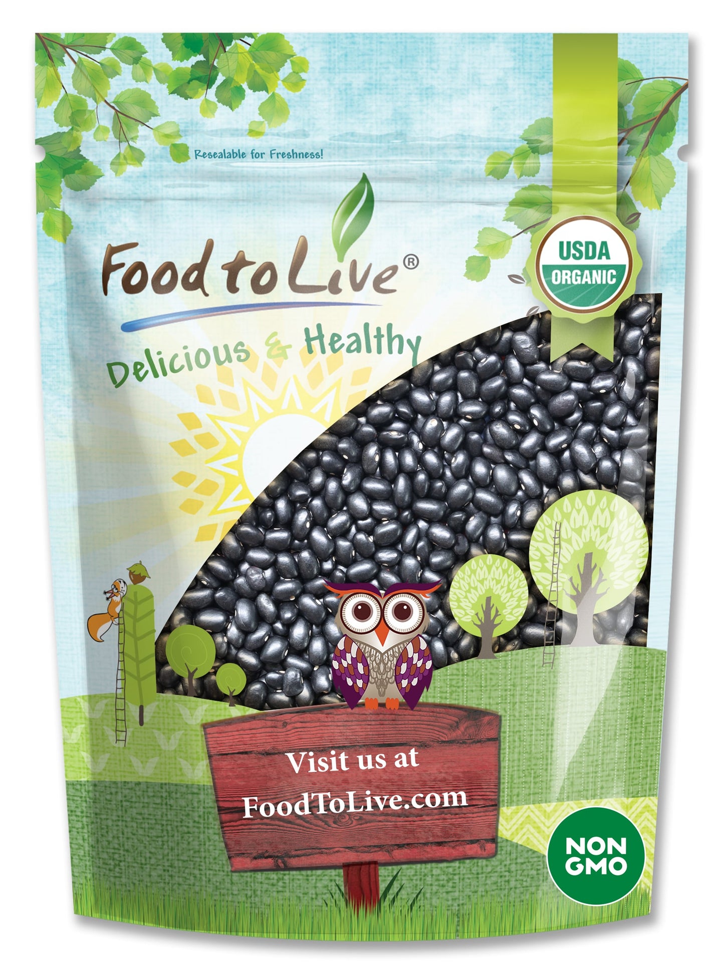Organic Black Turtle Beans - by Food To Live