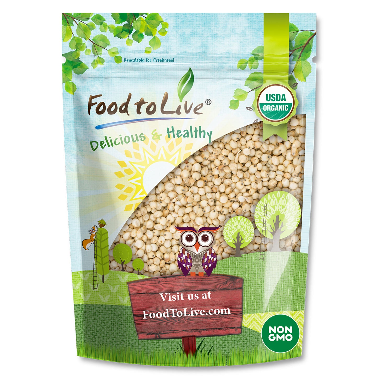 Organic Great Plains White Sorghum Grain - by Food to Live
