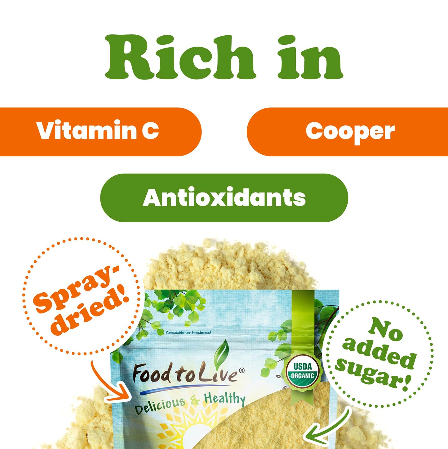 Organic Orange Powder - by Food To Live