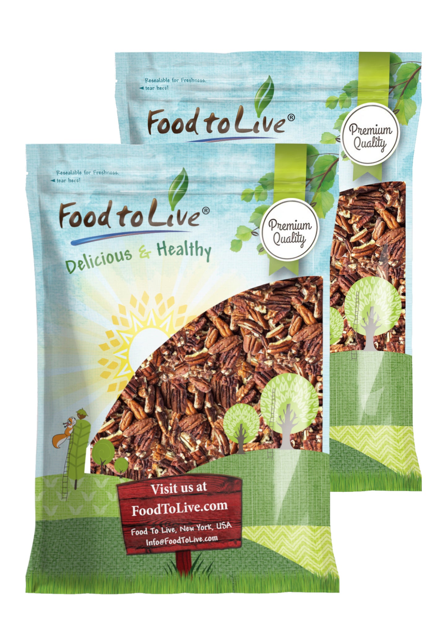 Pecan Pieces, Roasted and Salted - by Food To Live