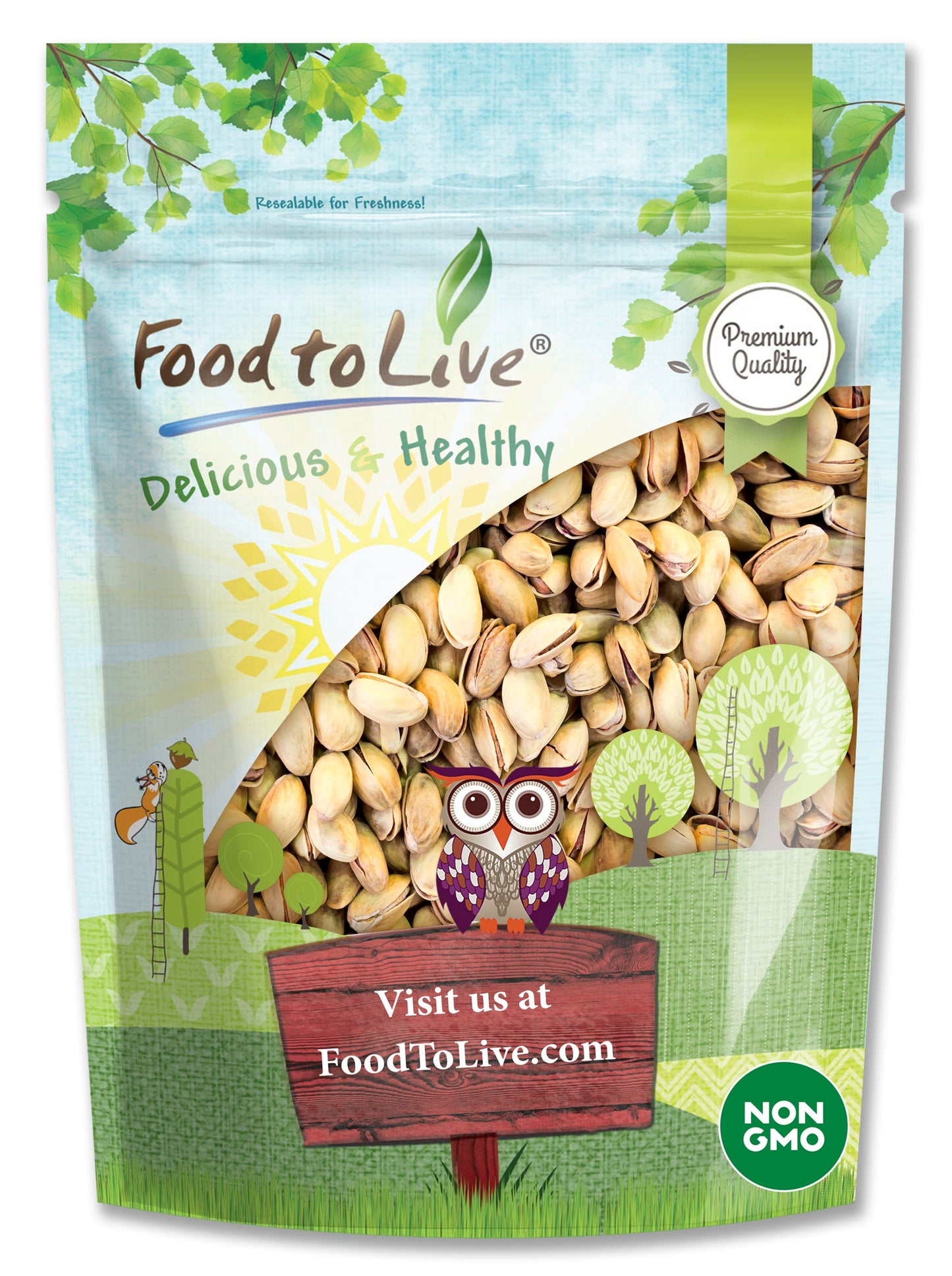Pistachios, Roasted and Salted - by Food To Live
