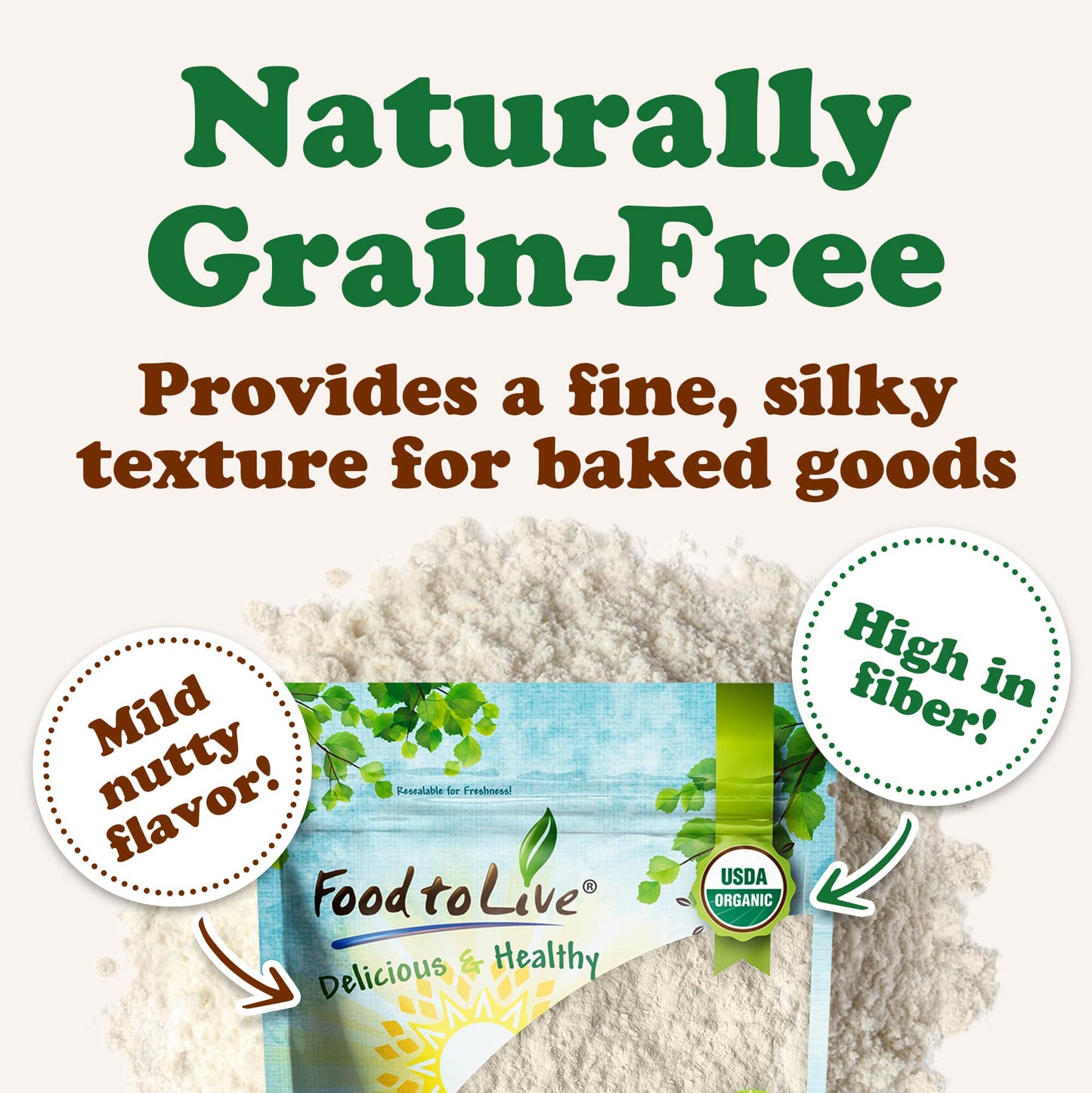 Organic Cassava Flour - by Food To Live
