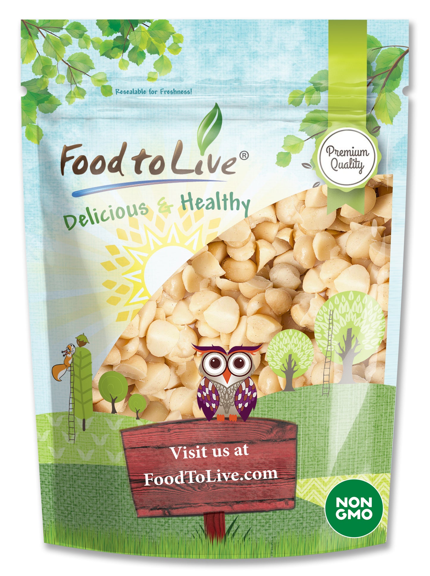 Macadamia Nuts, Pieces, Roasted - by Food to Live