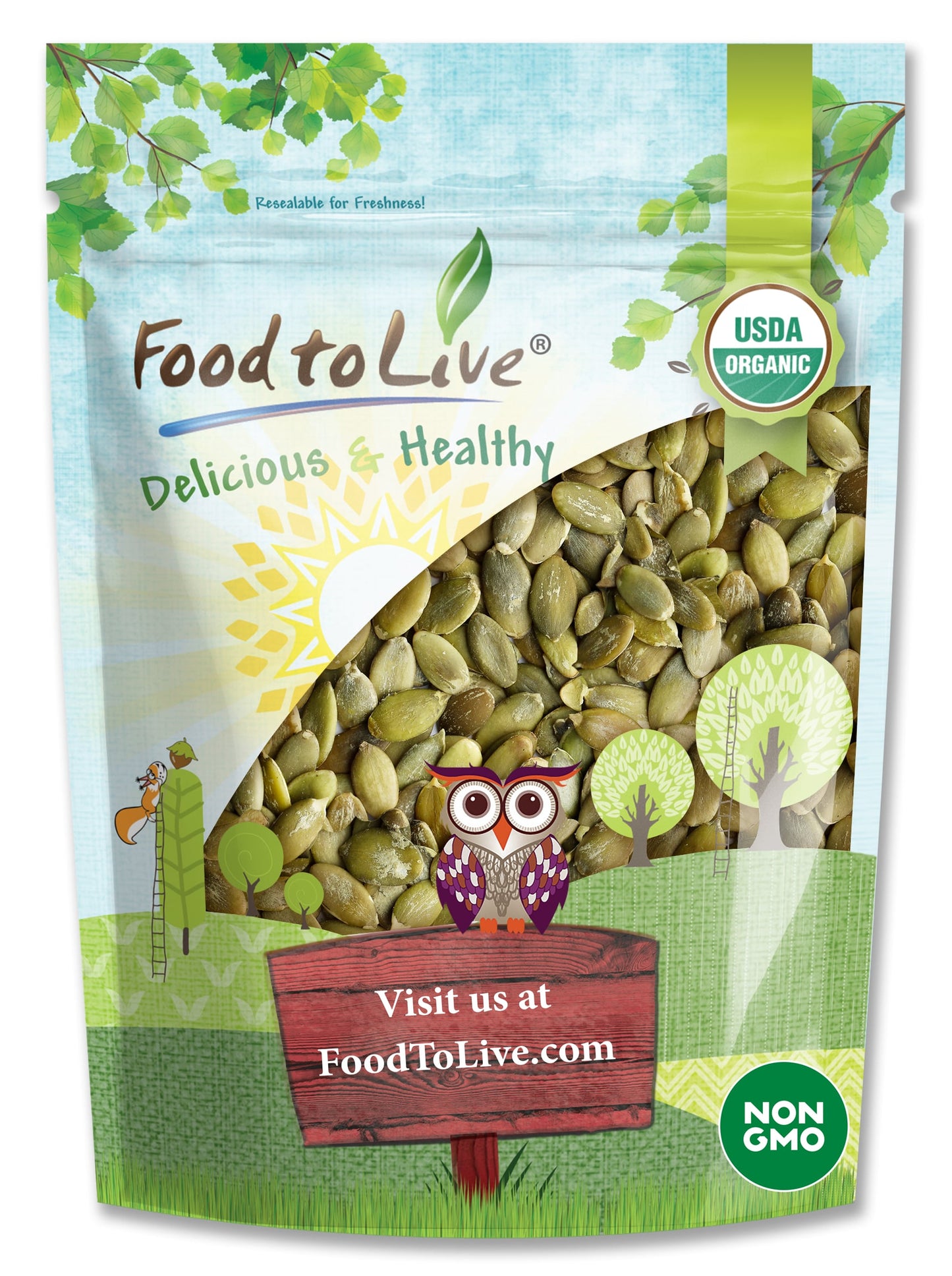 Organic Sprouted Pumpkin Seeds - by Food To Live